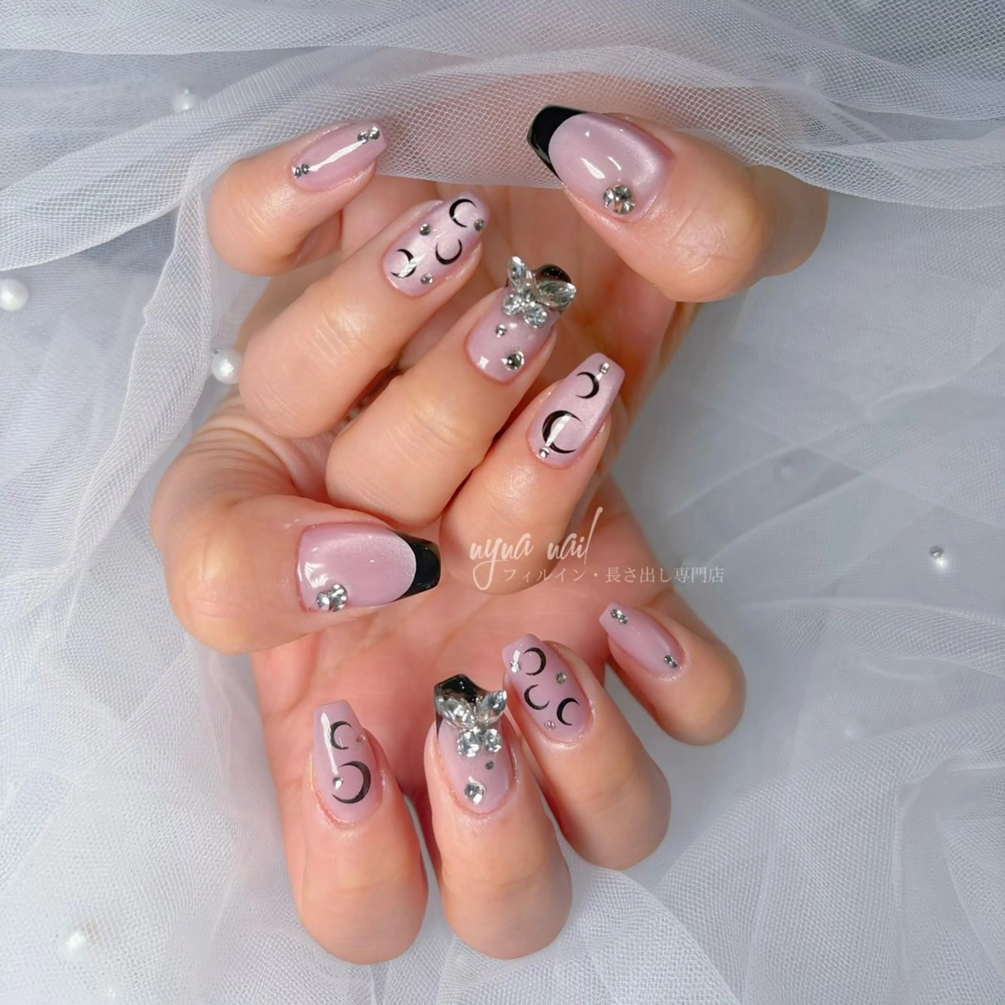 ネイル 長さ出し ネイルチップ Y U K Iのネイルデザイン