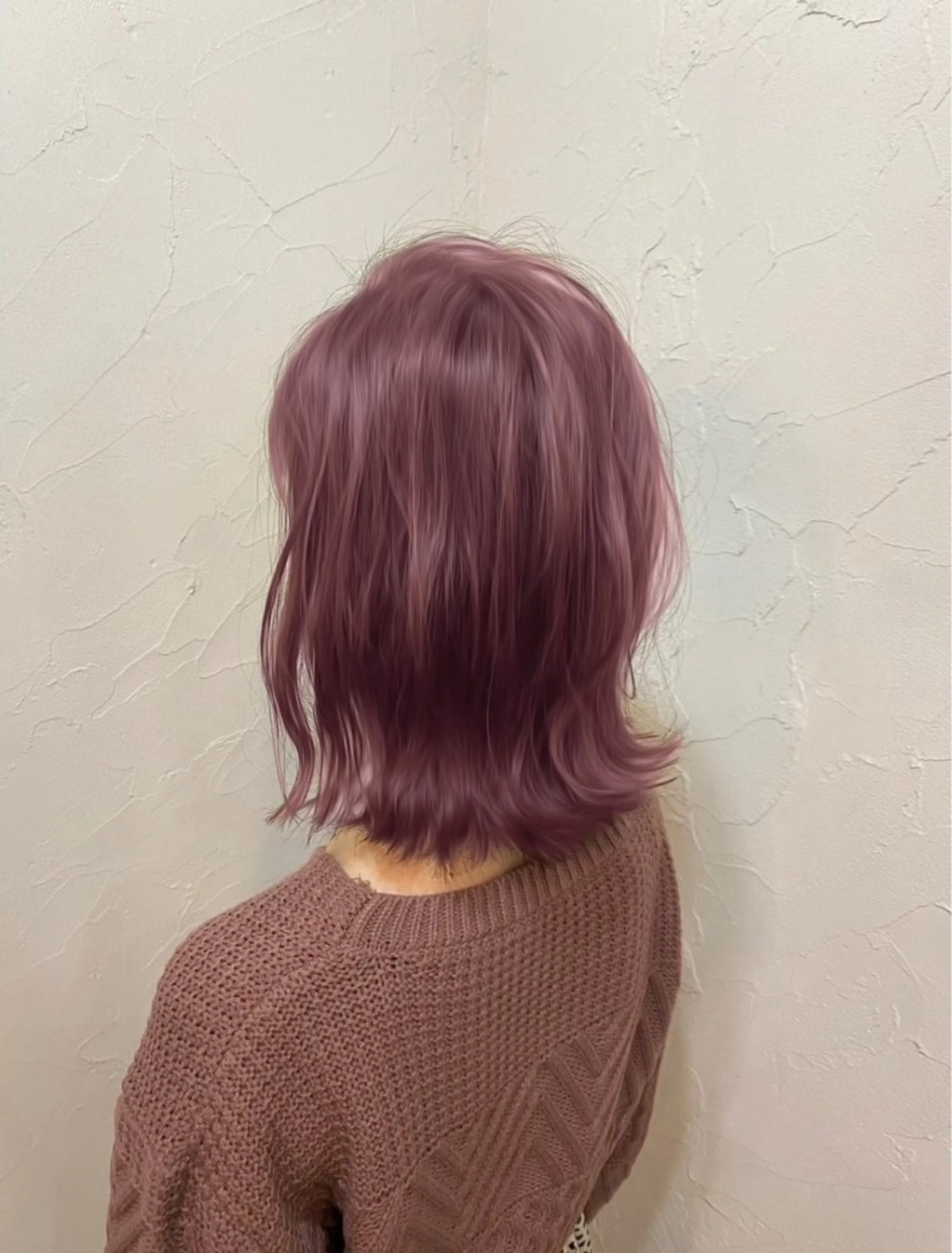 ミディアム カラー ベージュカラー ブリーチ ピンクカラー ピンクベージュ 高柳 麻美のヘアスタイル