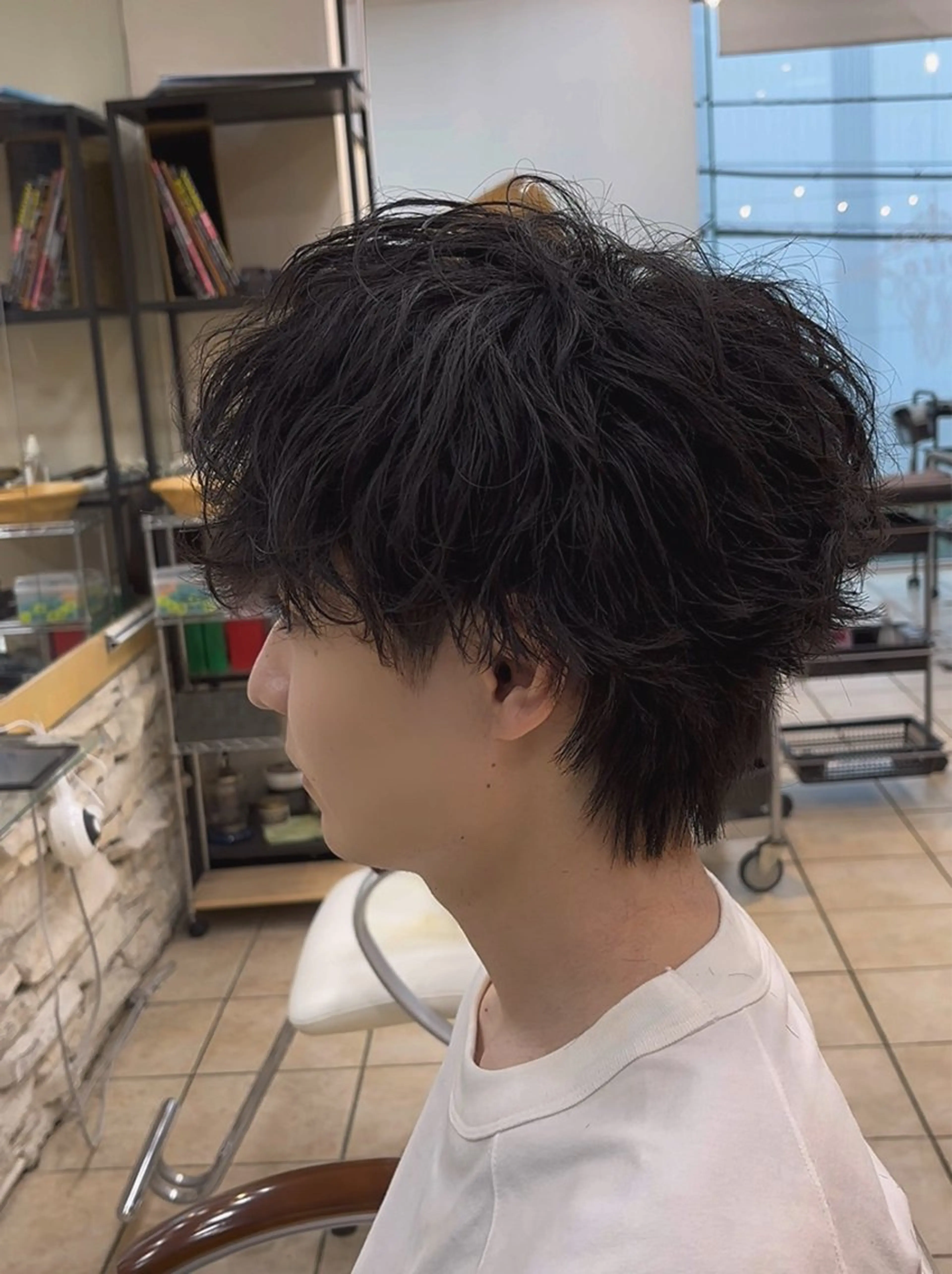 ショート メンズ メンズパーマ メンズウルフカット ウルフカット 大宮メンズパーマ/ シャドウパーマ/瑞月のヘアスタイル