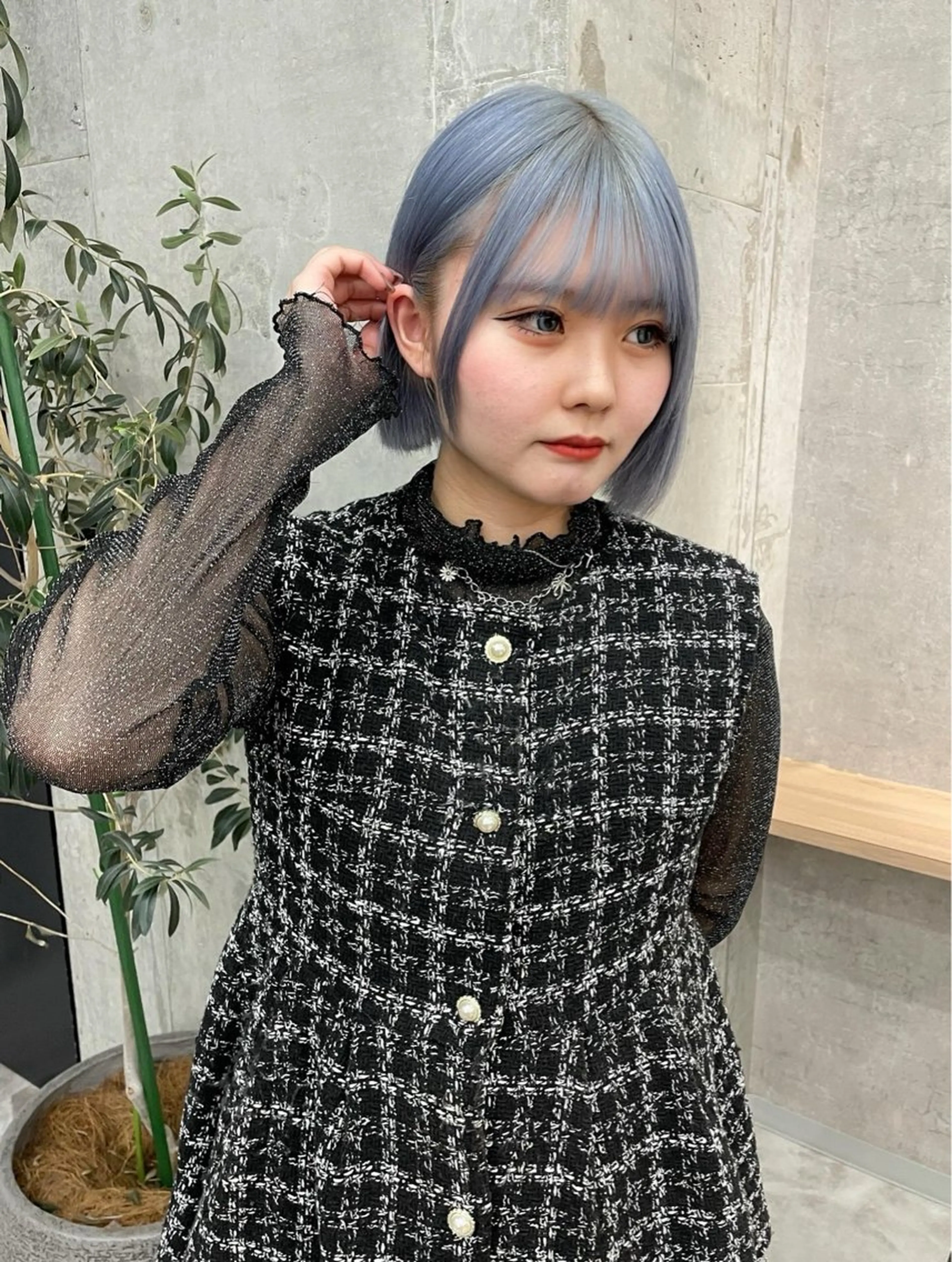 ミディアム カラー ブリーチ ケアブリーチ ハイトーンカラー ボブ ヘアカラー ブリーチ/ベージュ 💕/momoaのヘアスタイル