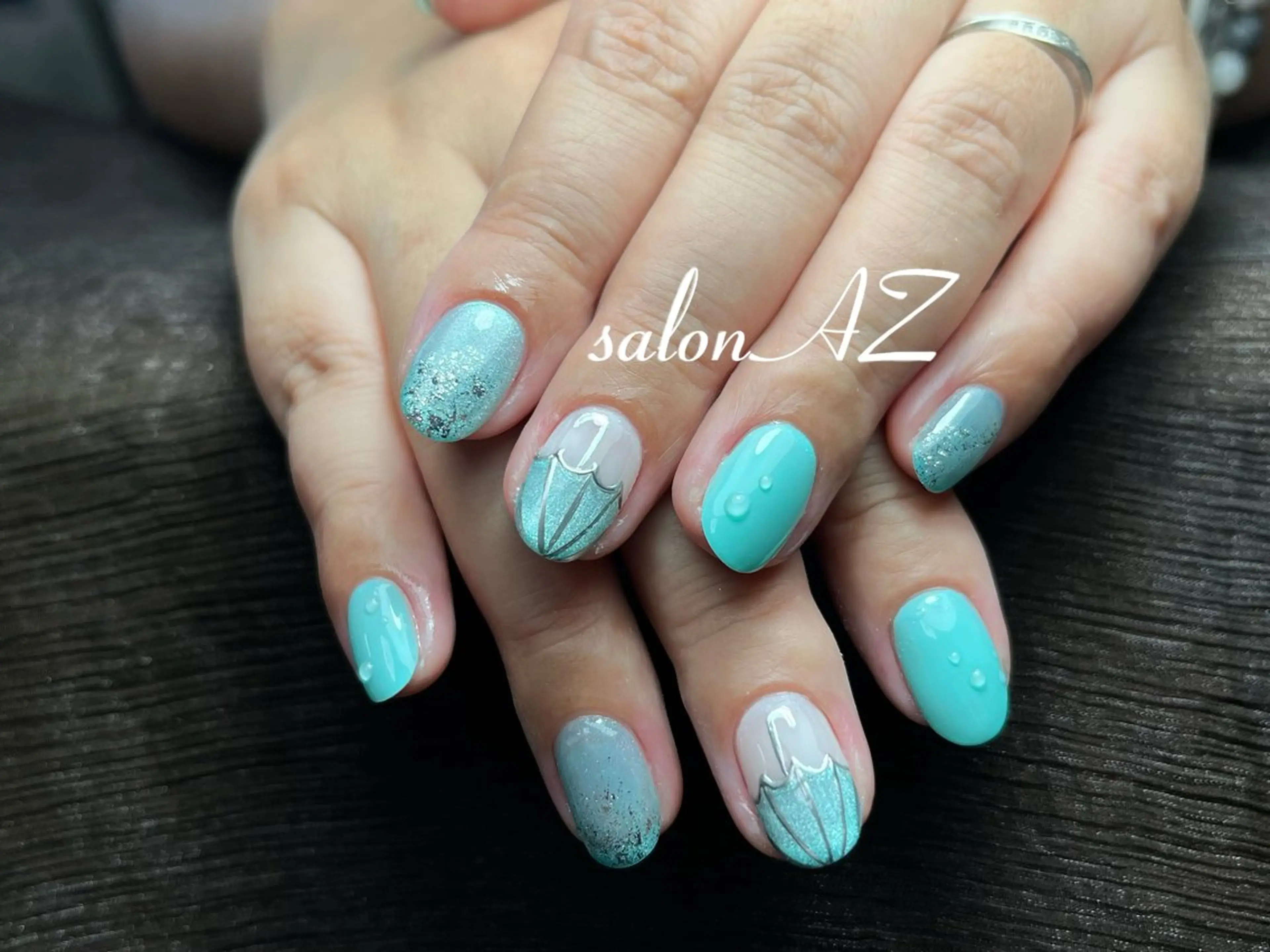 ネイル アートネイル 長さ出し フットネイル フレンチネイル ジェルネイル ハンドネイル salon AZのネイルデザイン