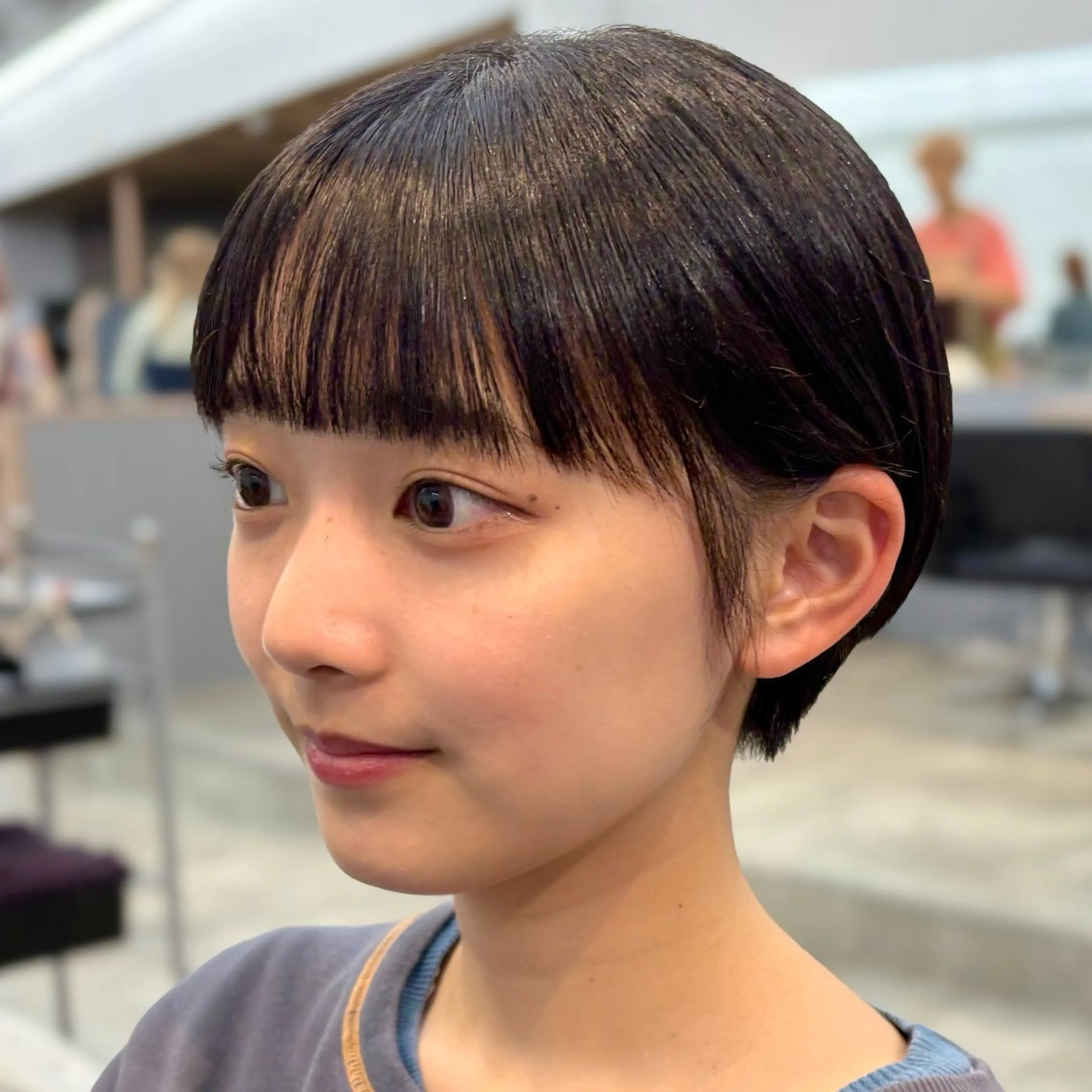 ショート ショートヘア ワイドバング カット トリートメント 顔まわり🥨レイヤー /透明感/水口舞奈のヘアスタイル
