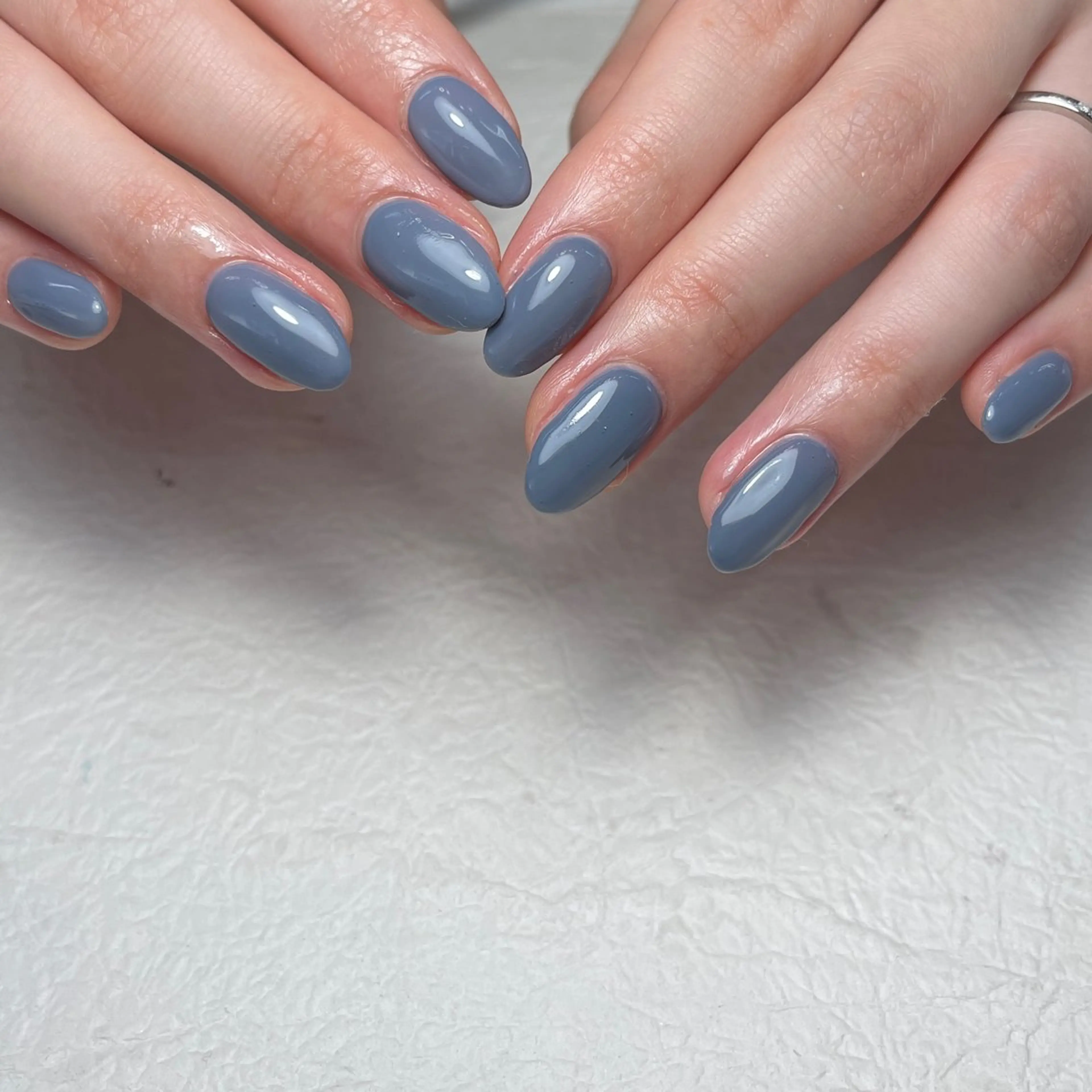 ネイル ブルー ジェルネイル パラジェル ハンドネイル Y nail なんば堀江店のネイルデザイン