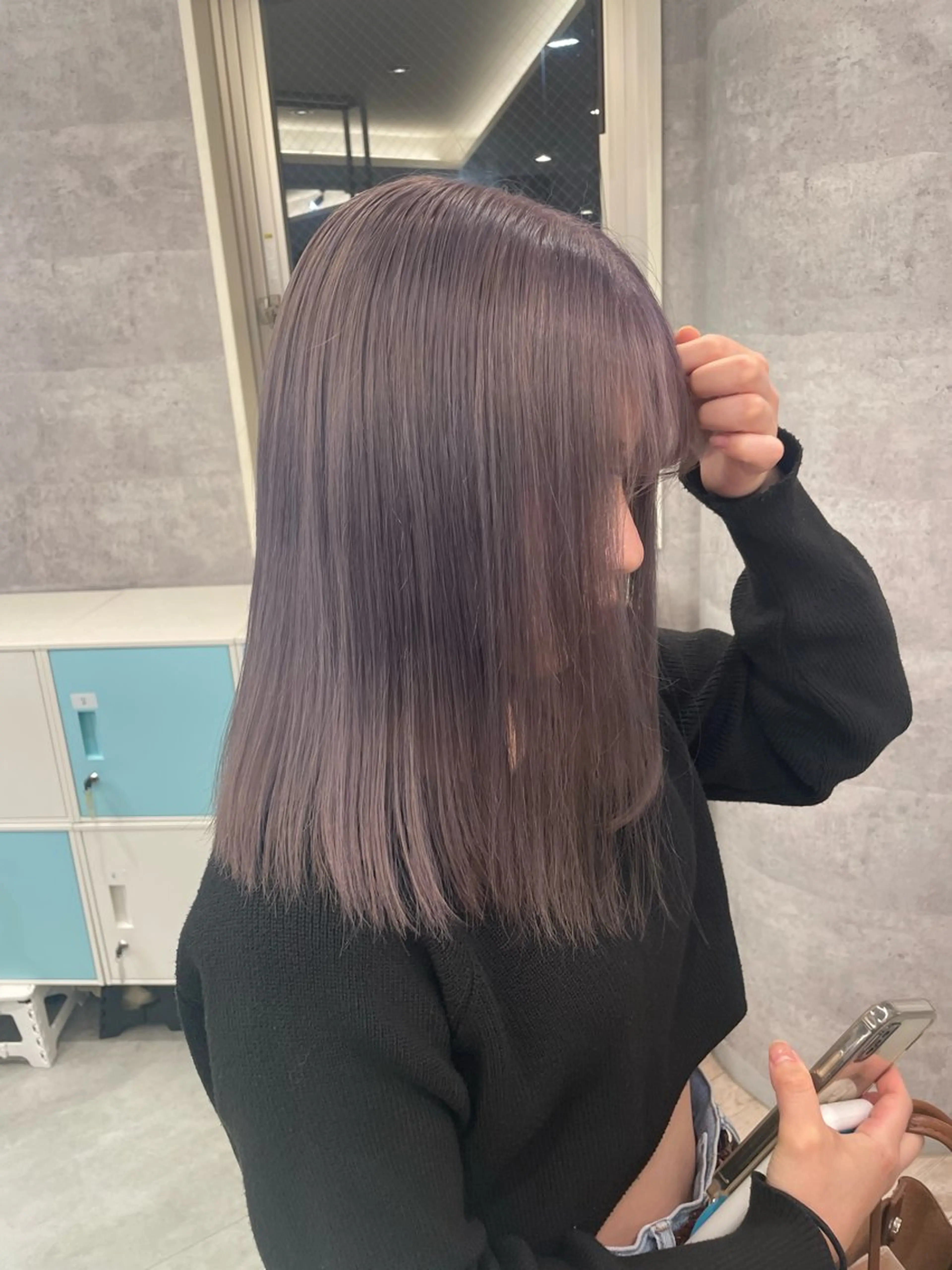 セミロング ヘアカラー トリートメント ♡似合わせハイトーン ♡maiのヘアスタイル