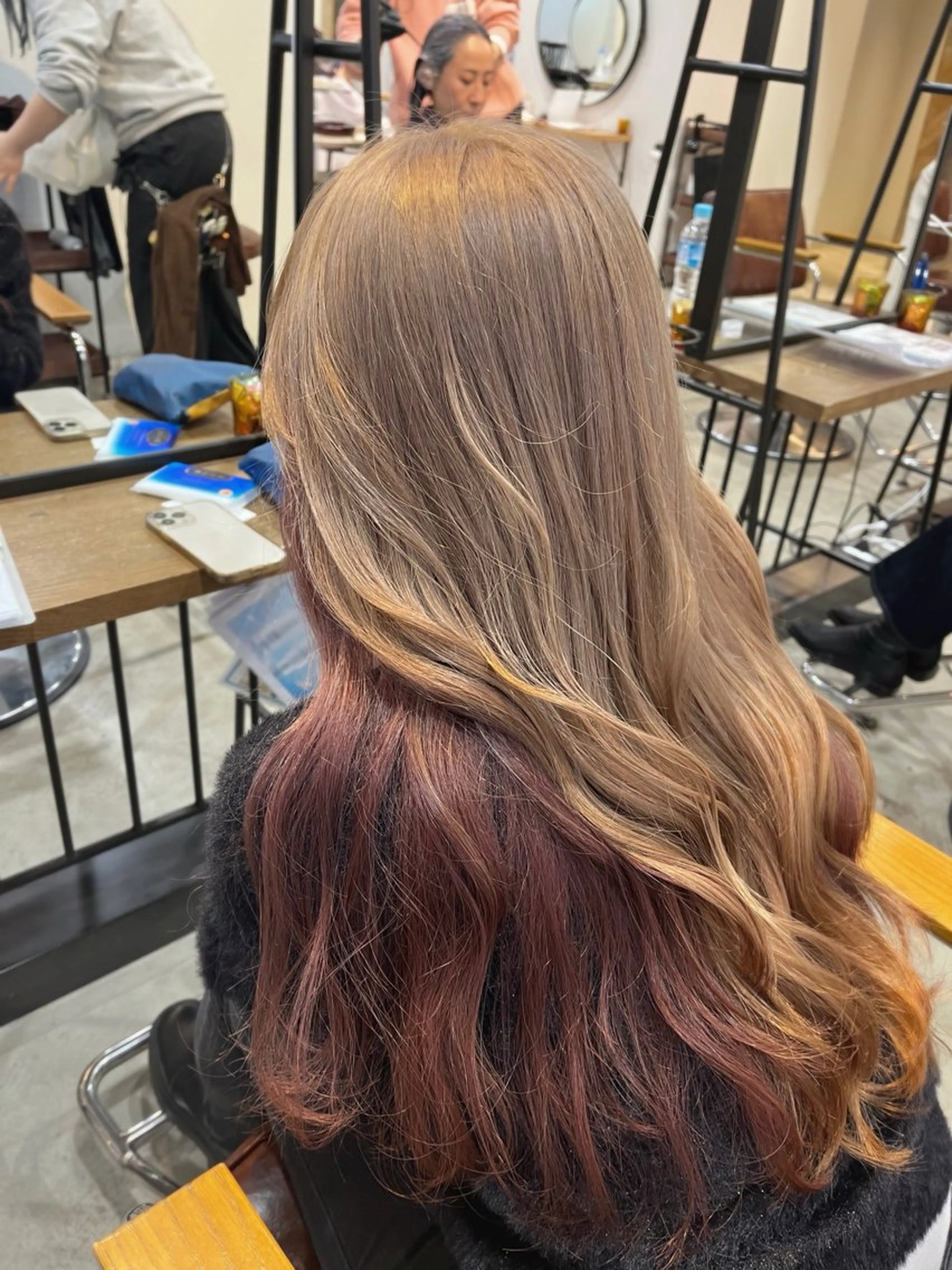 ロング カラー ベージュカラー ミルクティーベージュ ピンクカラー ピンクベージュ 中津/梅田/酸性 /髪質改善/愛芽のヘアスタイル