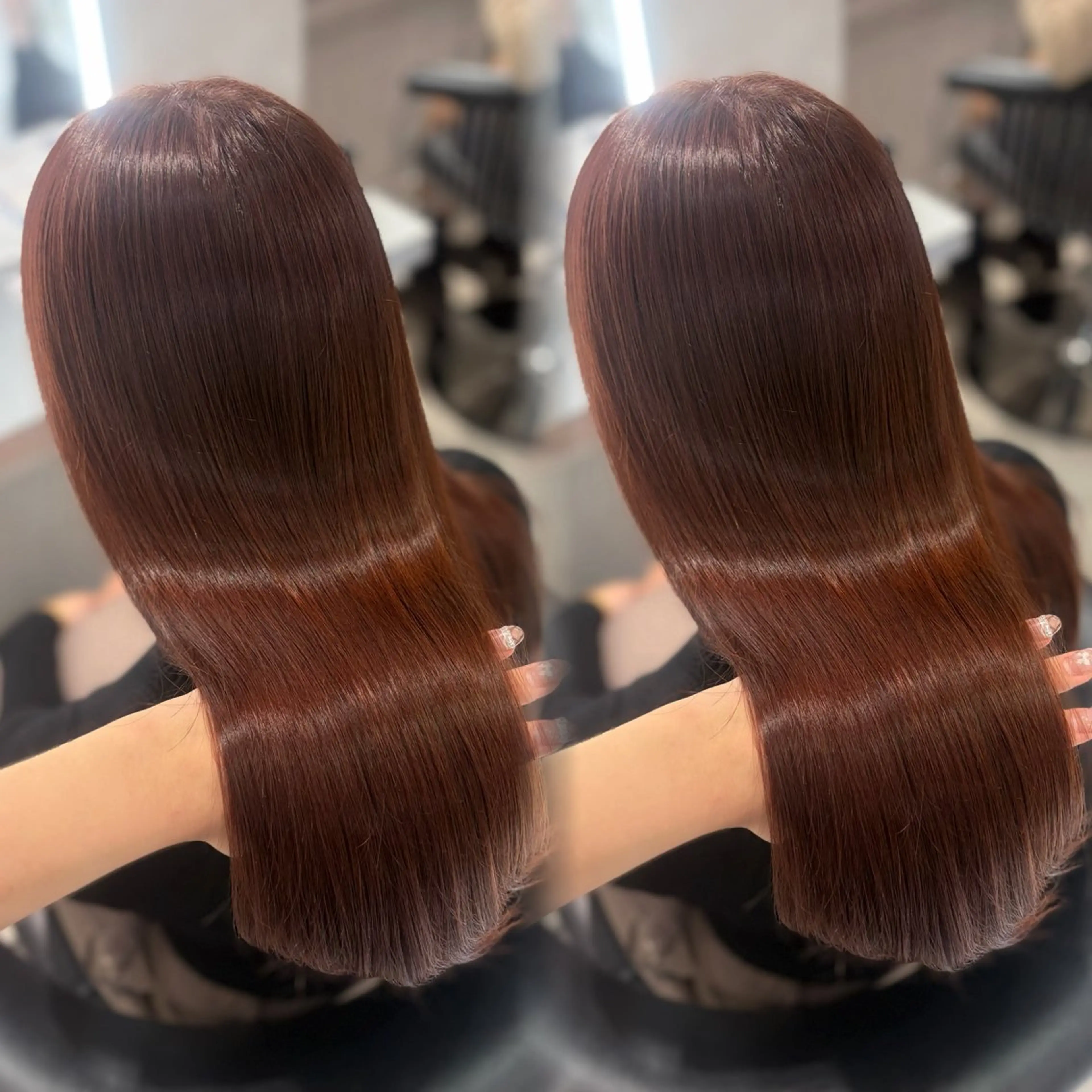 ロング ヘアカラー トリートメント ハイトーン/ベージュ 🤍reinaのヘアスタイル