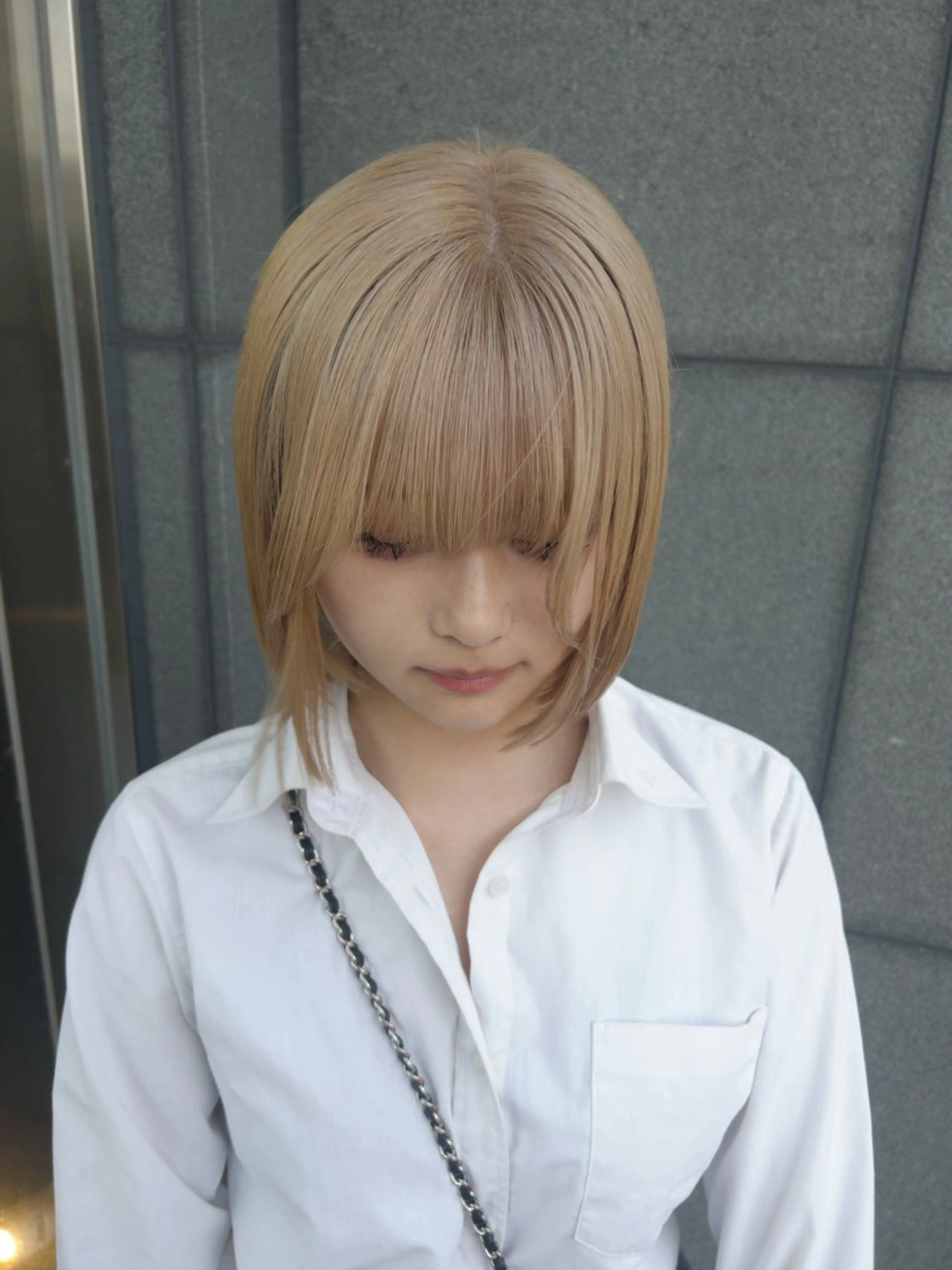 ミディアム カラー 阪田 真奈未のヘアスタイル