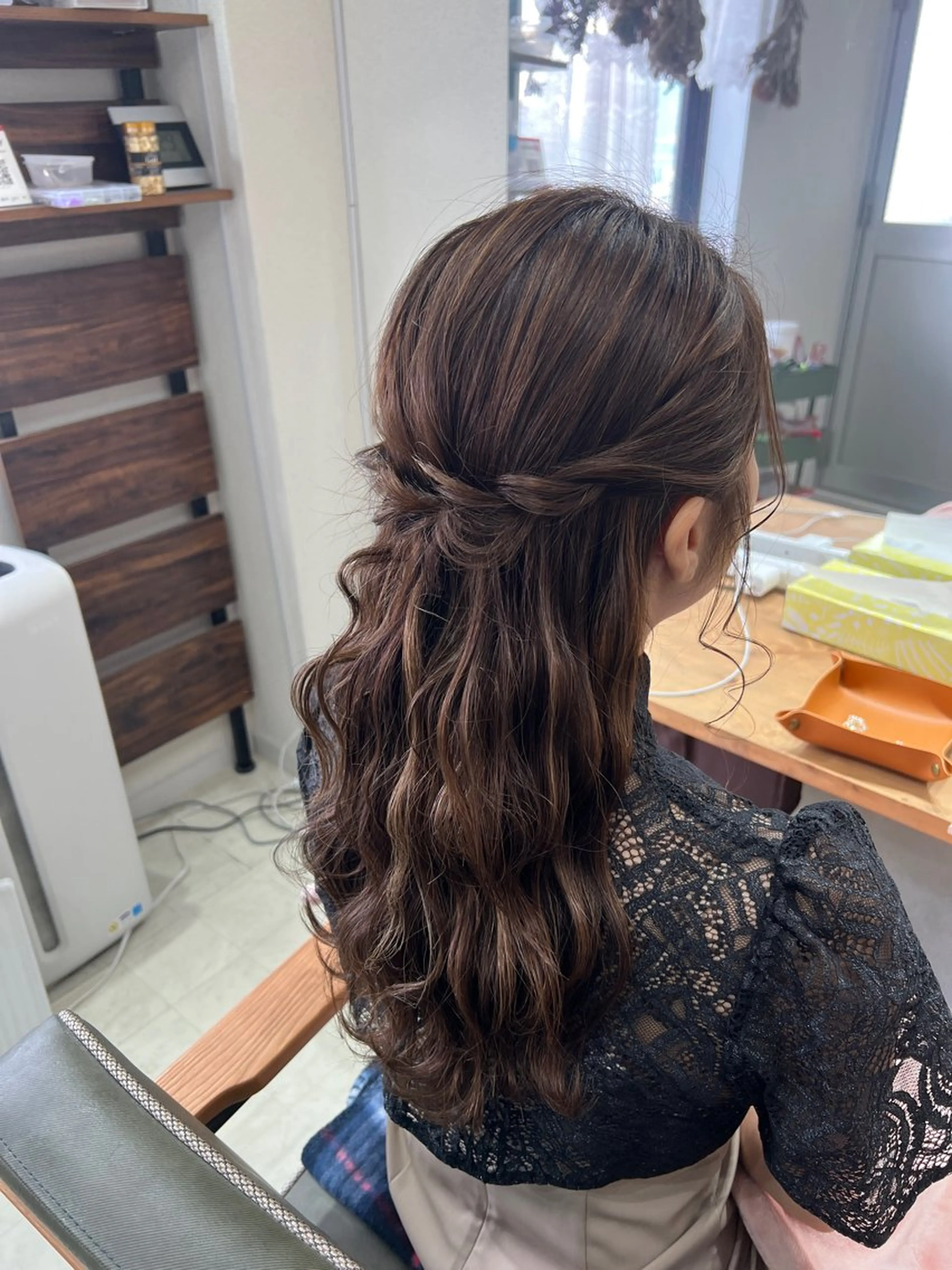 ロング ヘアアレンジ ハーフアップ 山室 敬義のヘアスタイル
