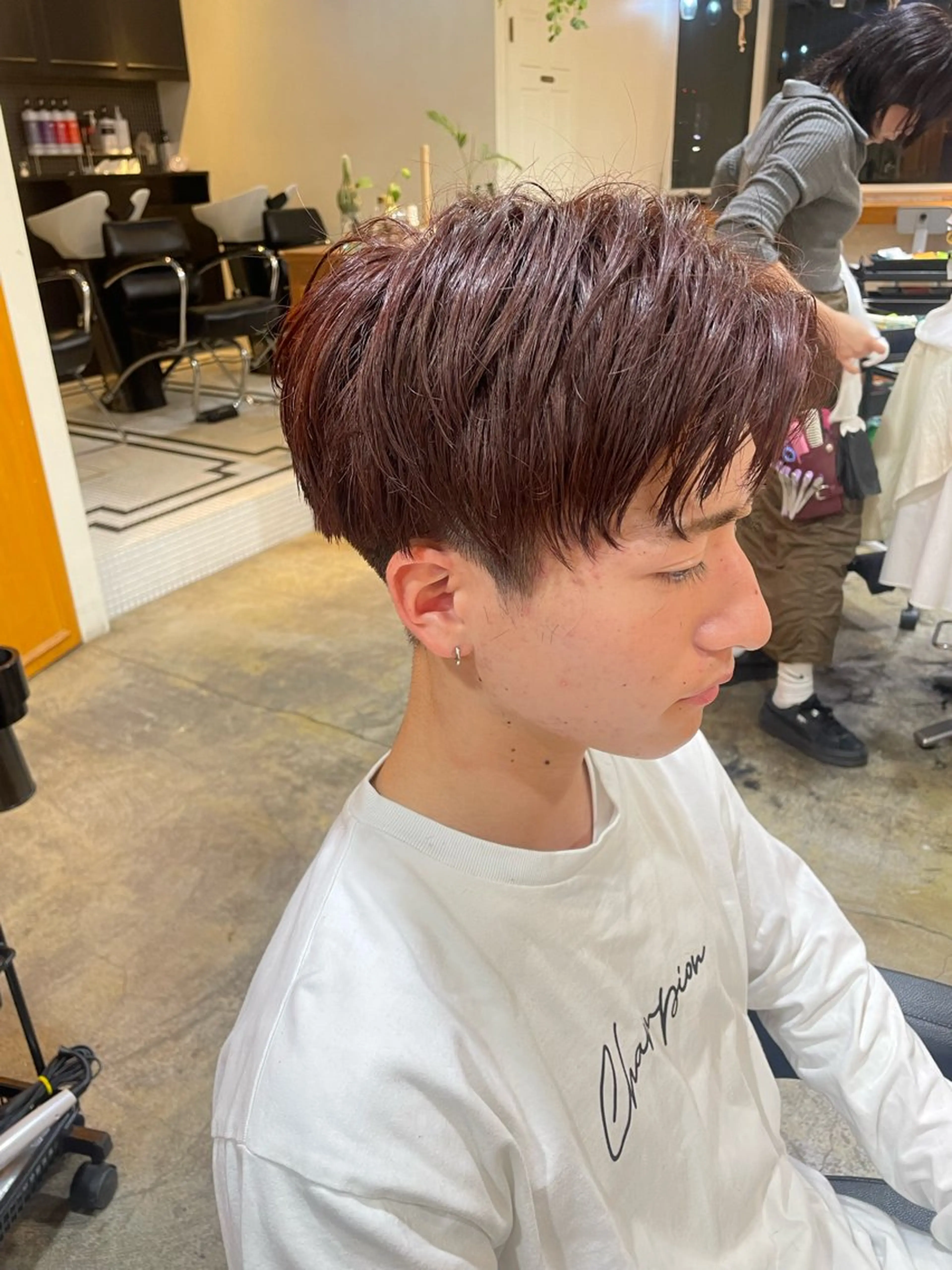 ミディアム カラー メンズ 韓国ヘア/wカラー レイヤー/RIN🎀のヘアスタイル