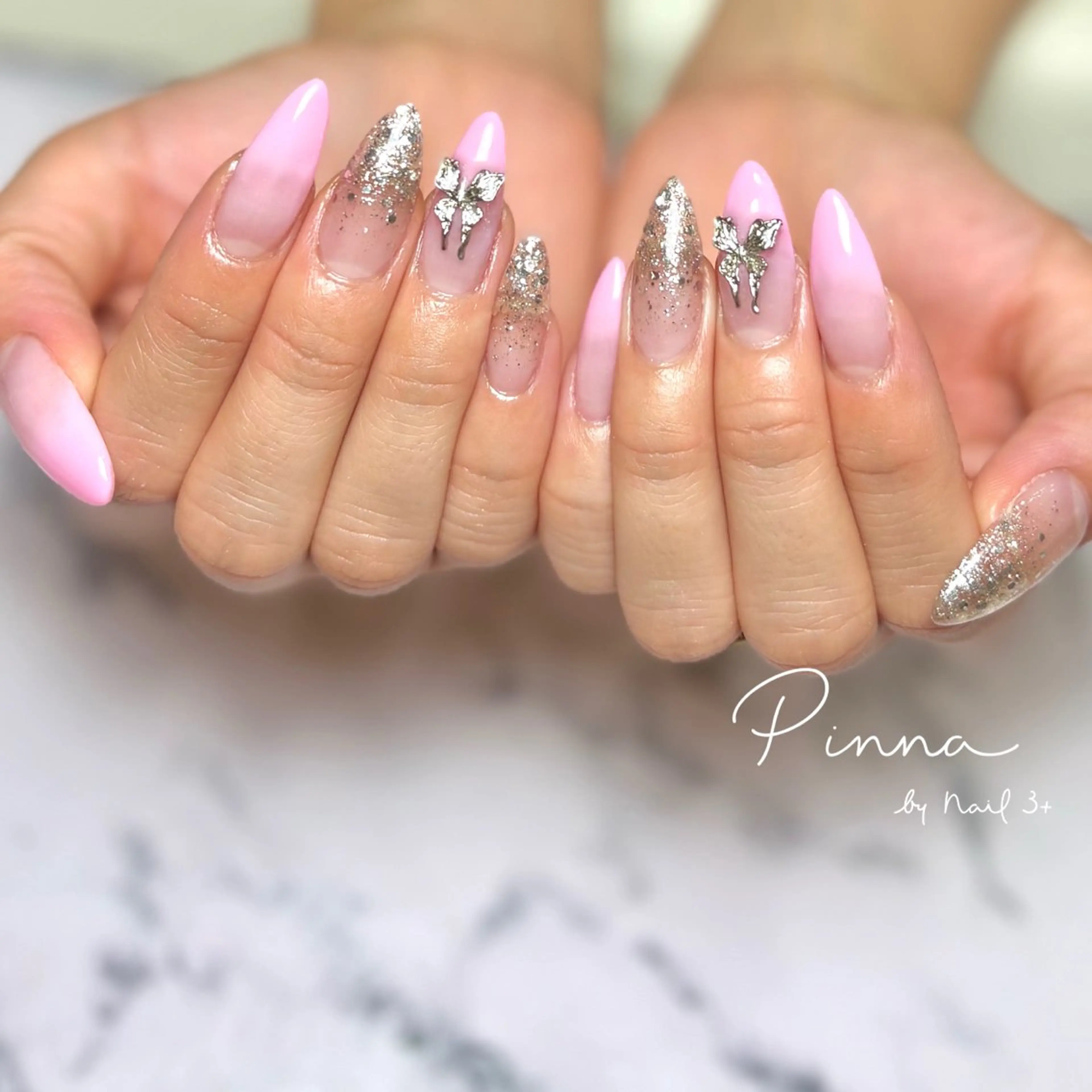 ネイル 長さ出し Pinna by nail3+所属・Mayu 🌷🦋のネイルデザイン