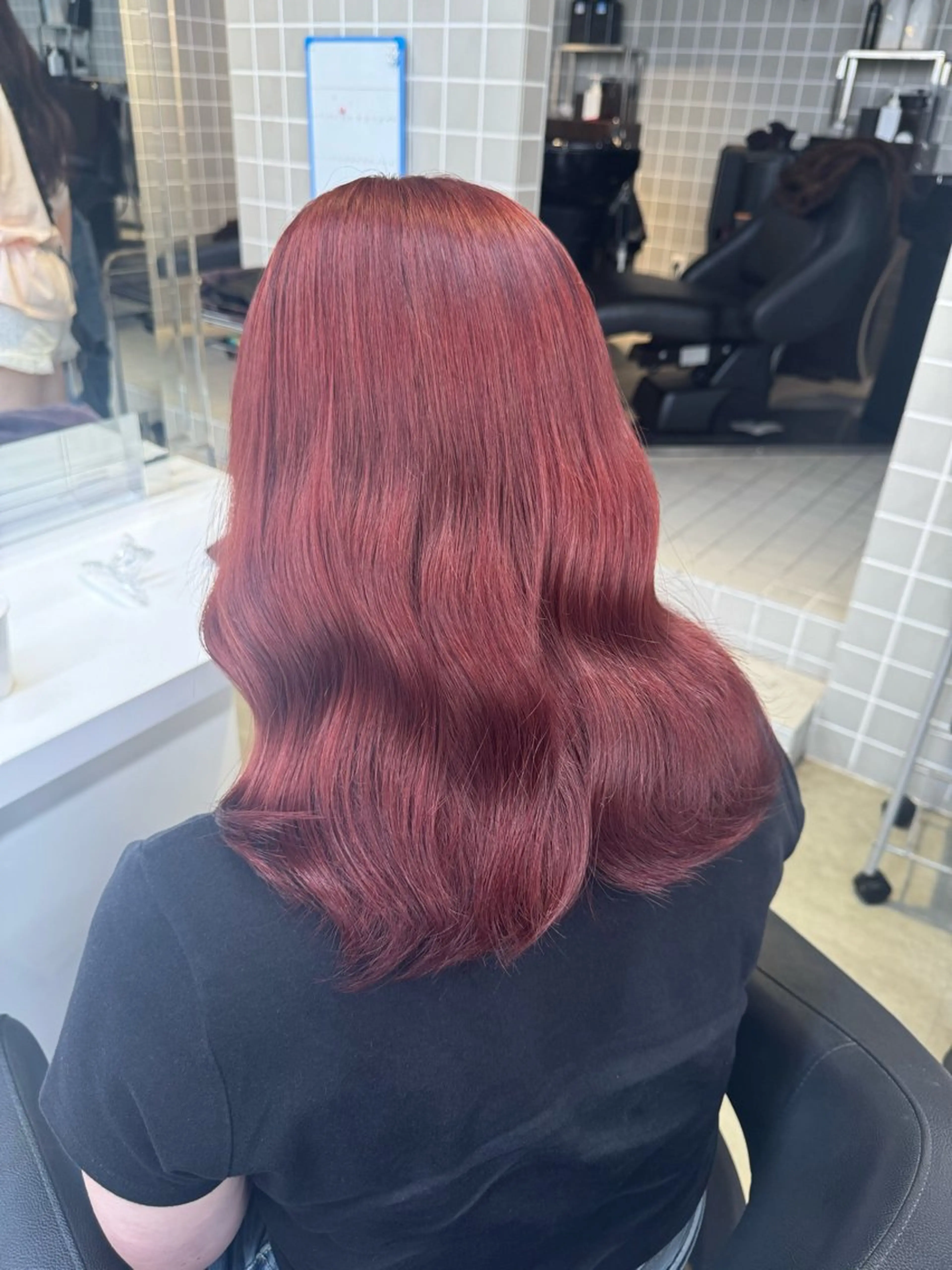 セミロング カラー パーマ ヘアアレンジ メンズ キッズ 韓国系🇰🇷🩶 艶暗髪/MEIのヘアスタイル