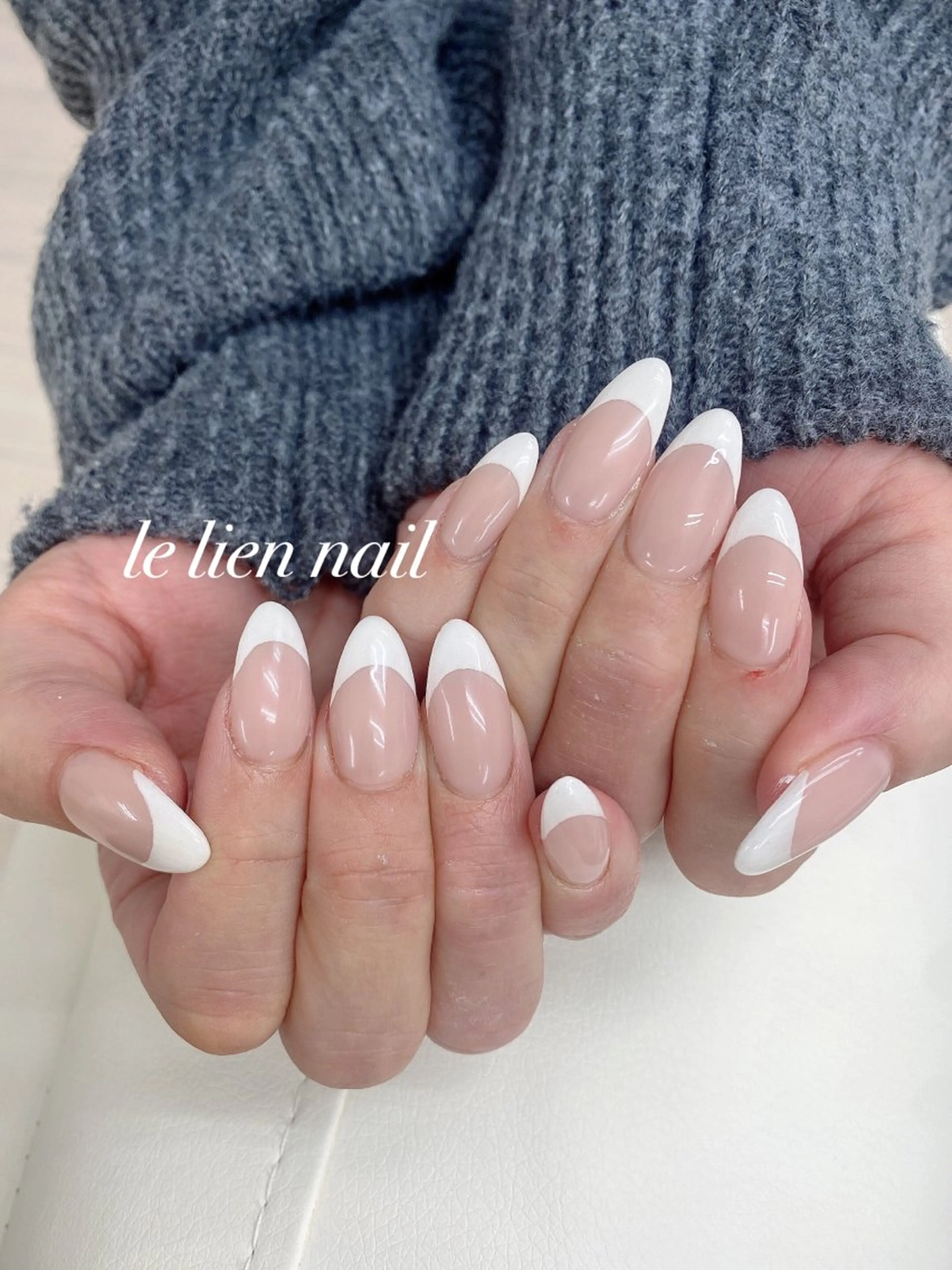 ネイル フレンチネイル シンプルネイル le lien nailのネイルデザイン