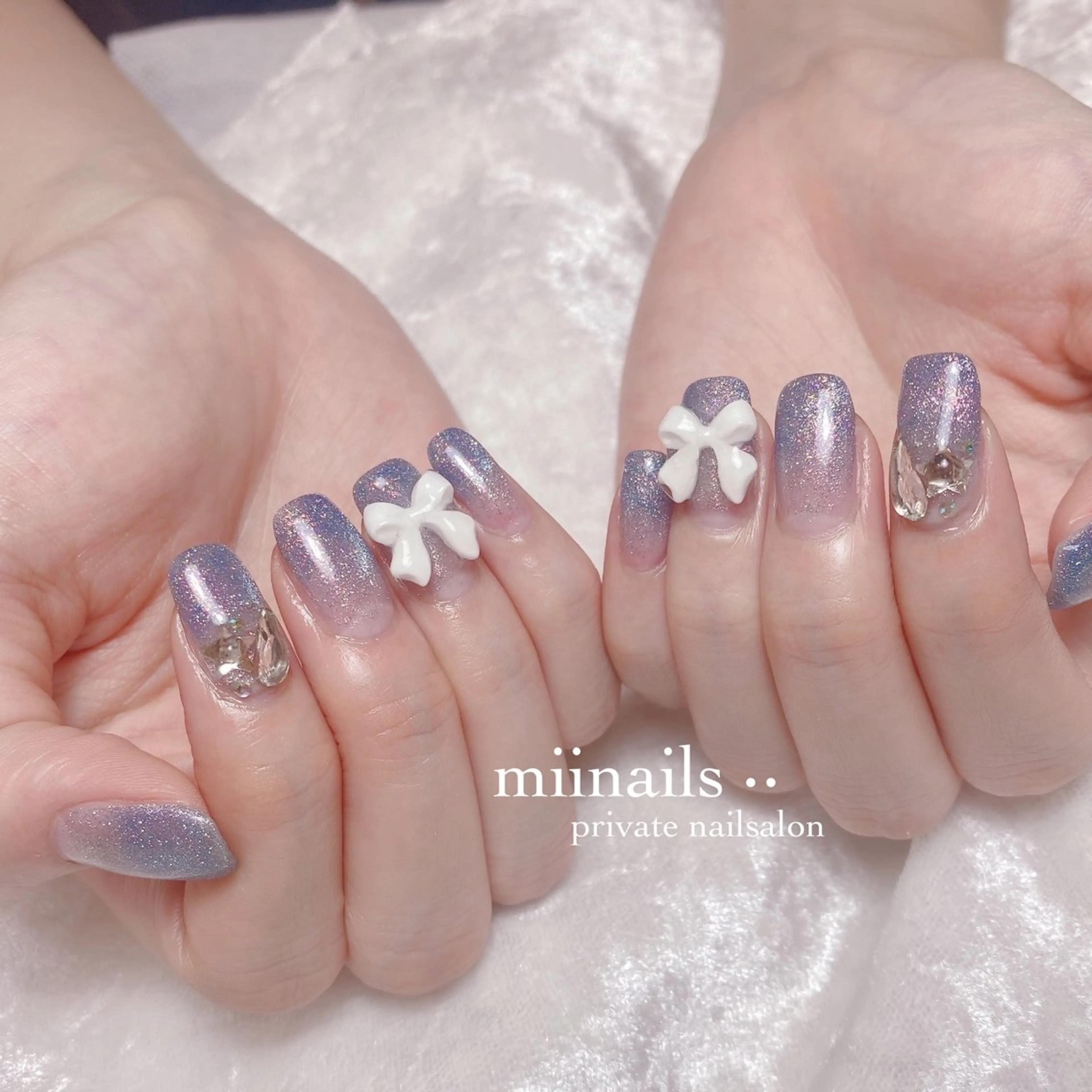 ネイル フレンチネイル 韓国ネイル ワンホンネイル ハンドネイル nailsalon miinailsのネイルデザイン