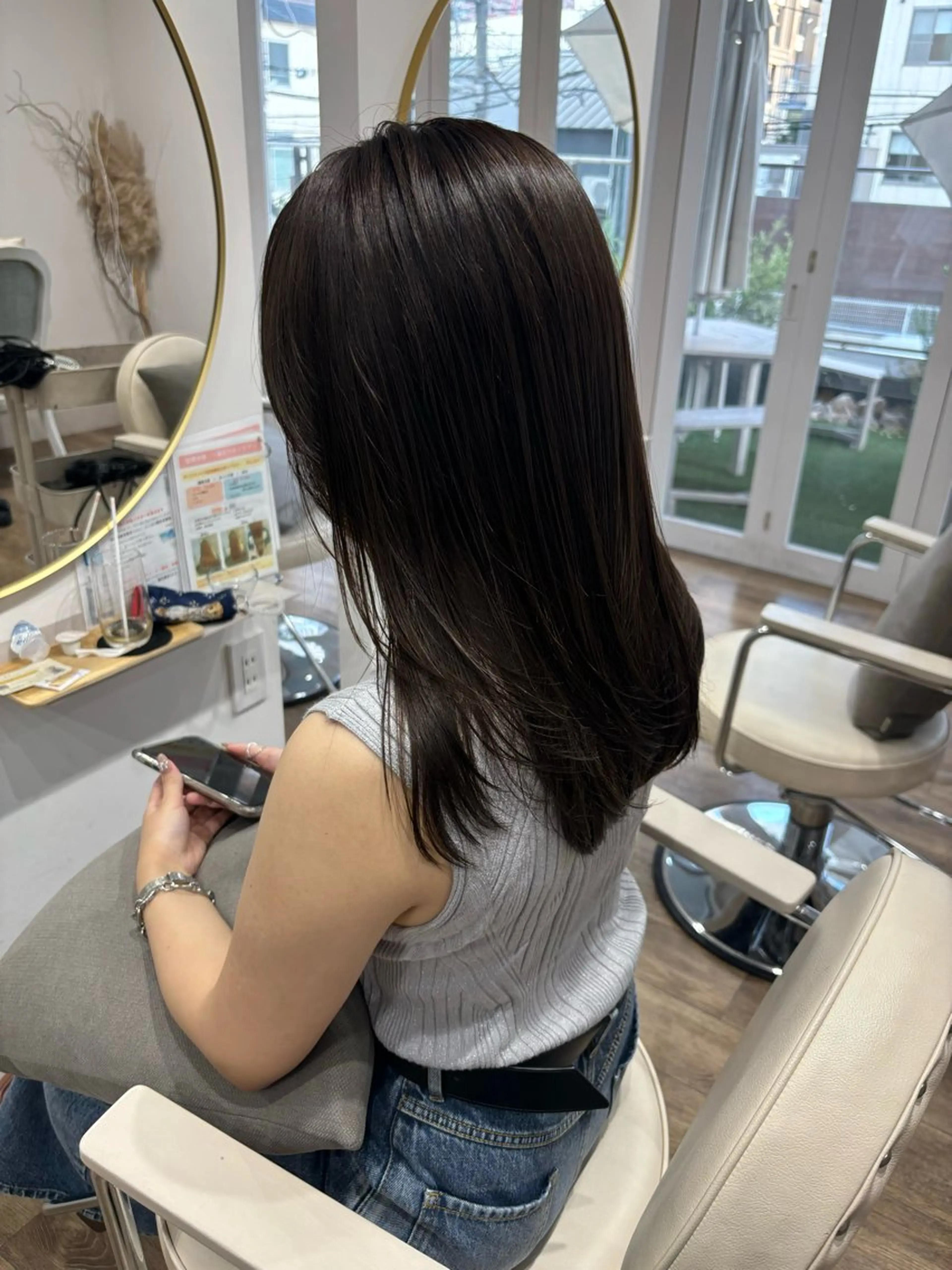 ロング カラー ヘアカラー トリートメント Risa🐈‍⬛/ グレージュ/透明感のヘアスタイル