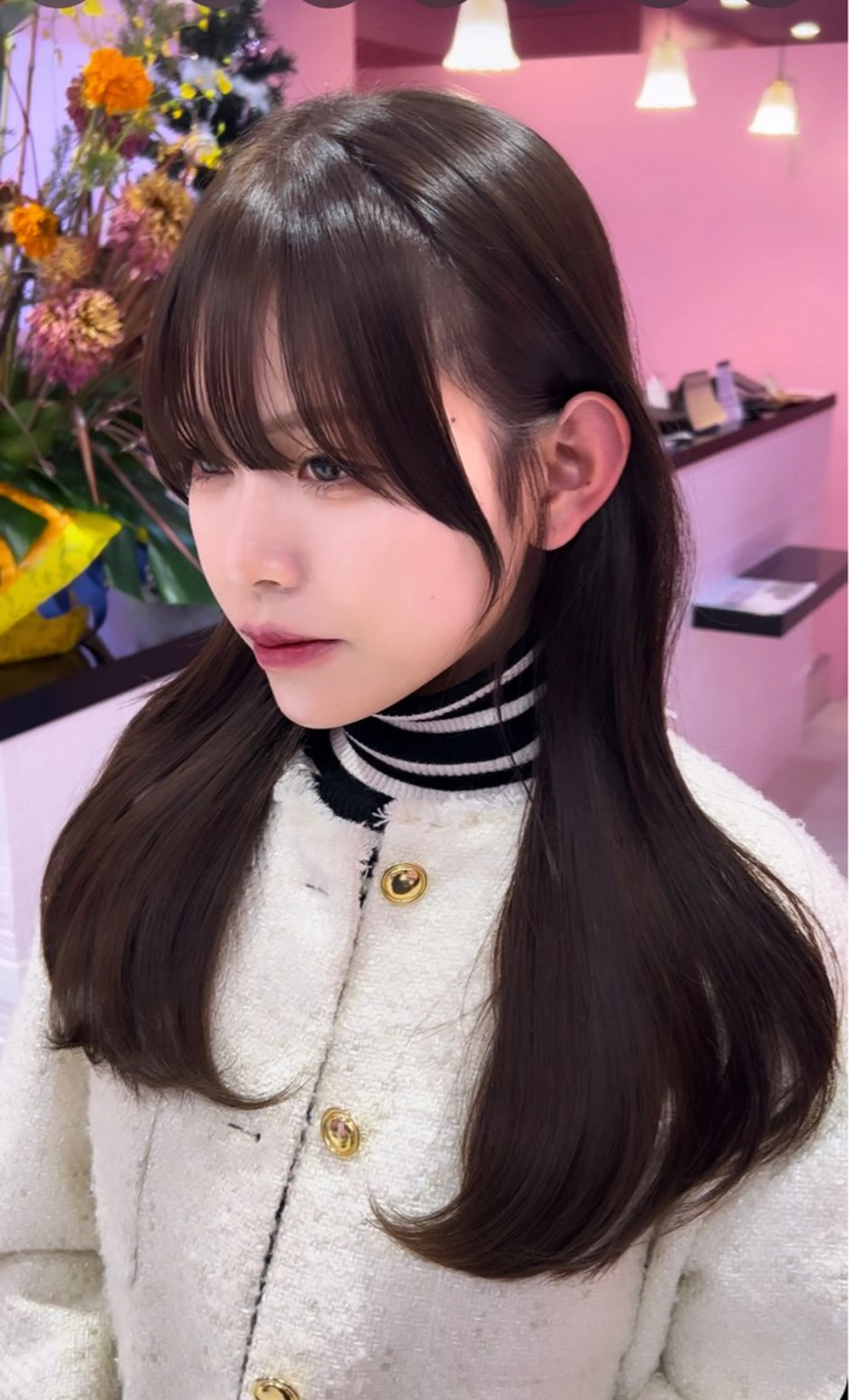 ロング カット ヘアカラー トリートメント 紙屋町ショート /ボブ　パーマ河内蓮のヘアスタイル