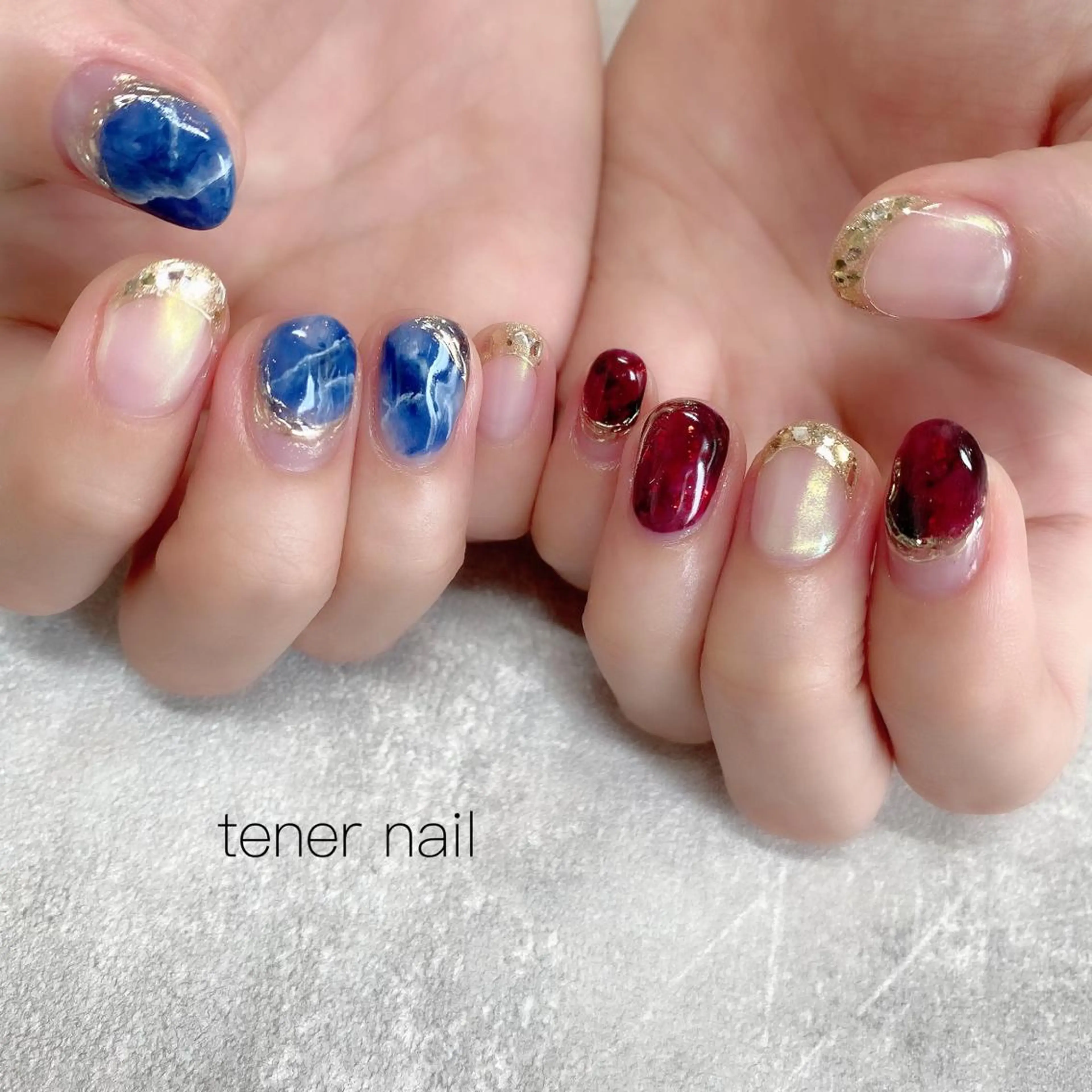 ネイル フレンチネイル ガラスフレンチ テネルネイル tener nailのネイルデザイン