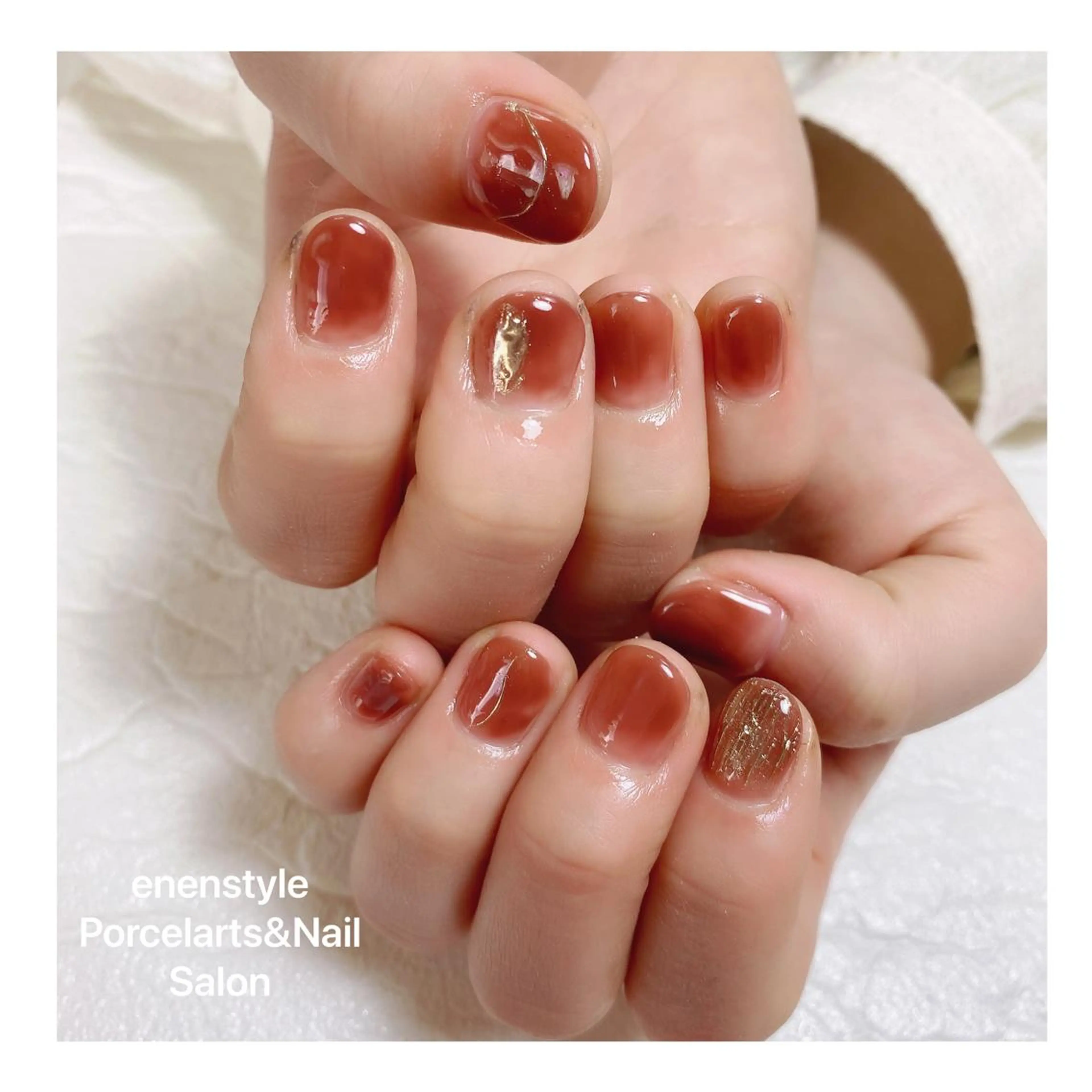 ショート ネイル ハンドネイル 👑enen style👑のネイルデザイン