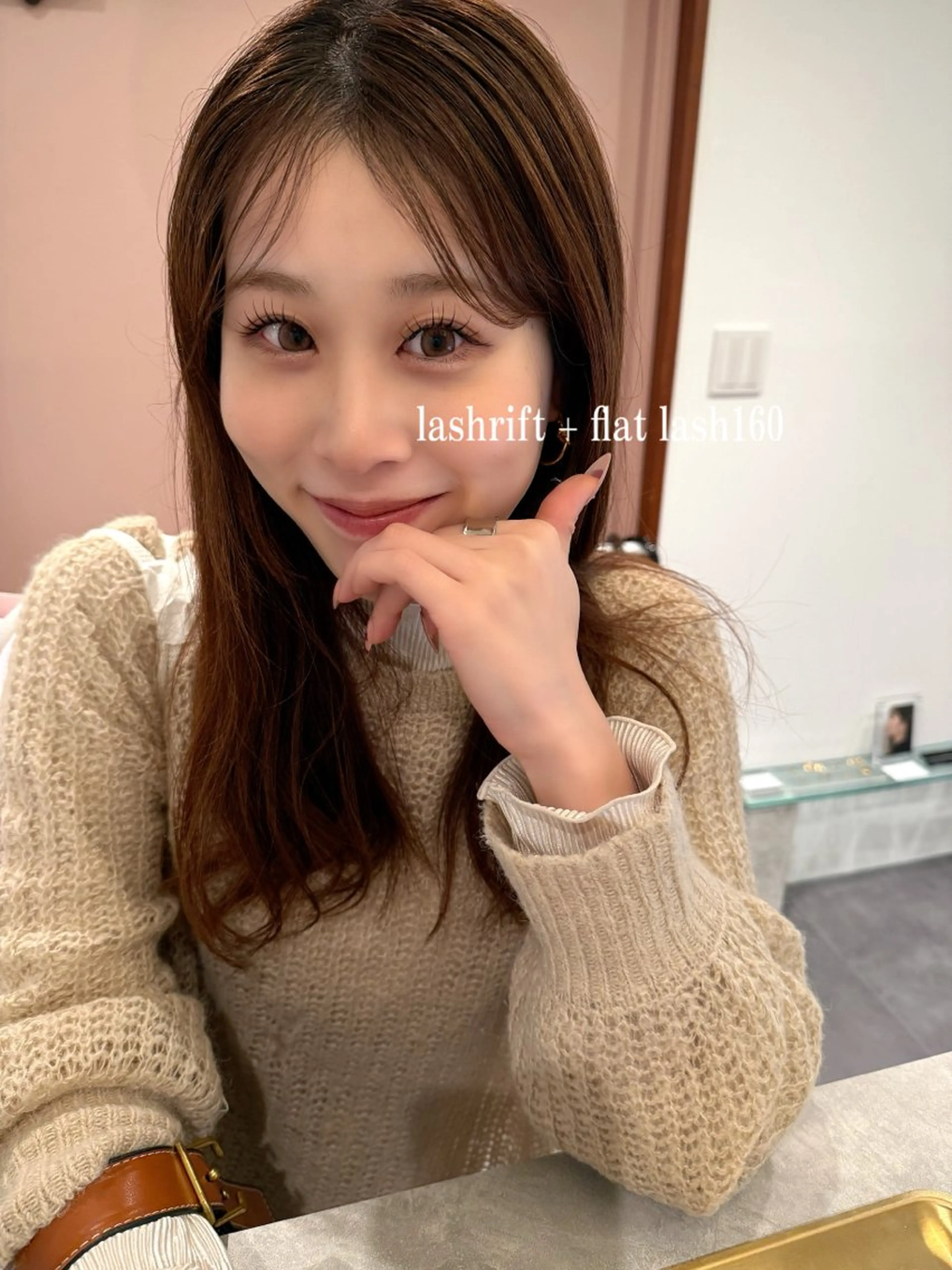 【パリエク】まつ毛パーマ+フラットラッシュ120本/コーティング付きの写真