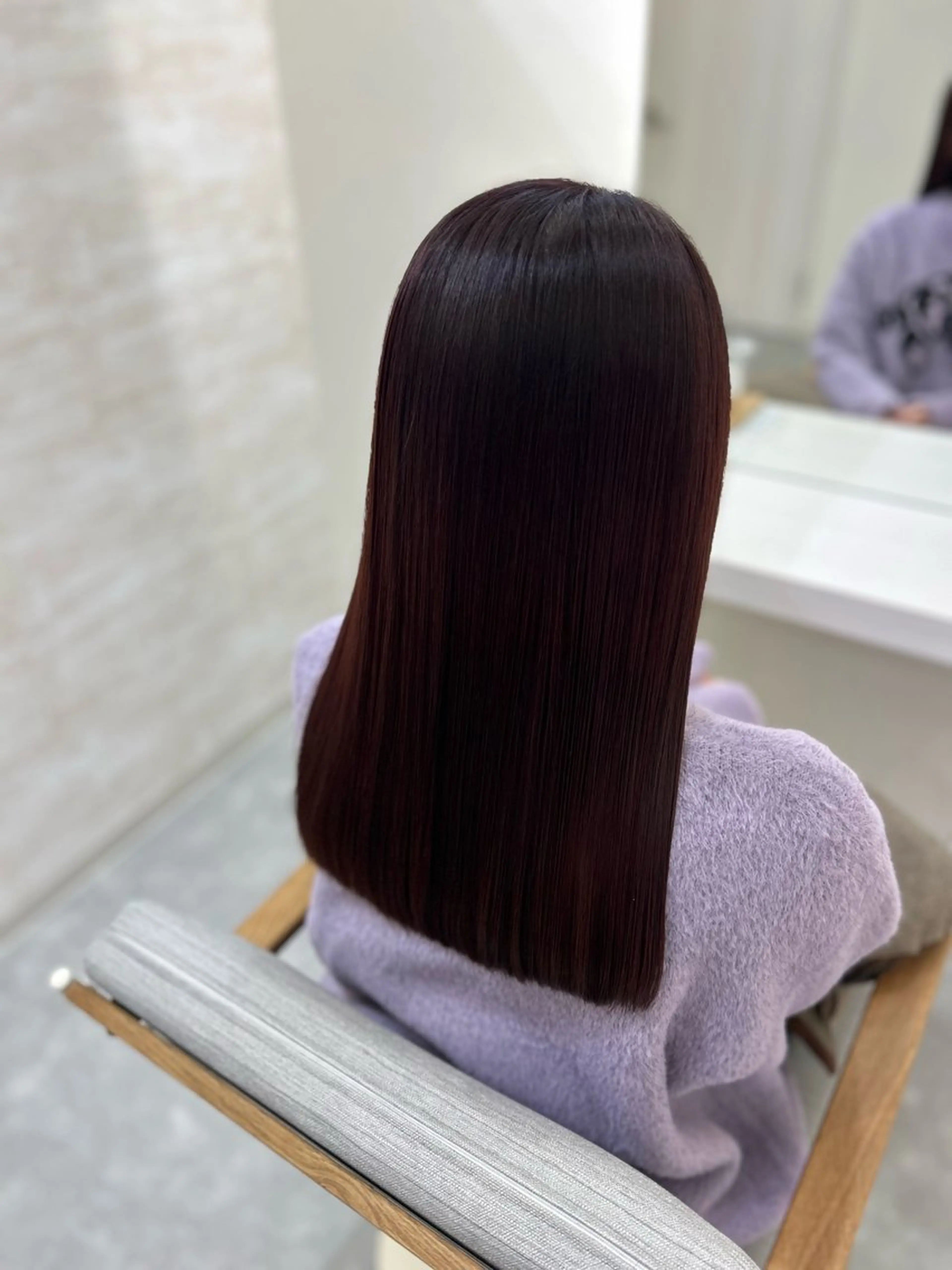 セミロング カラー ヘアアレンジ レッドカラー カット ヘアカラー トリートメント 髪質改善&艶感カラー 🪄岡井美結のヘアスタイル