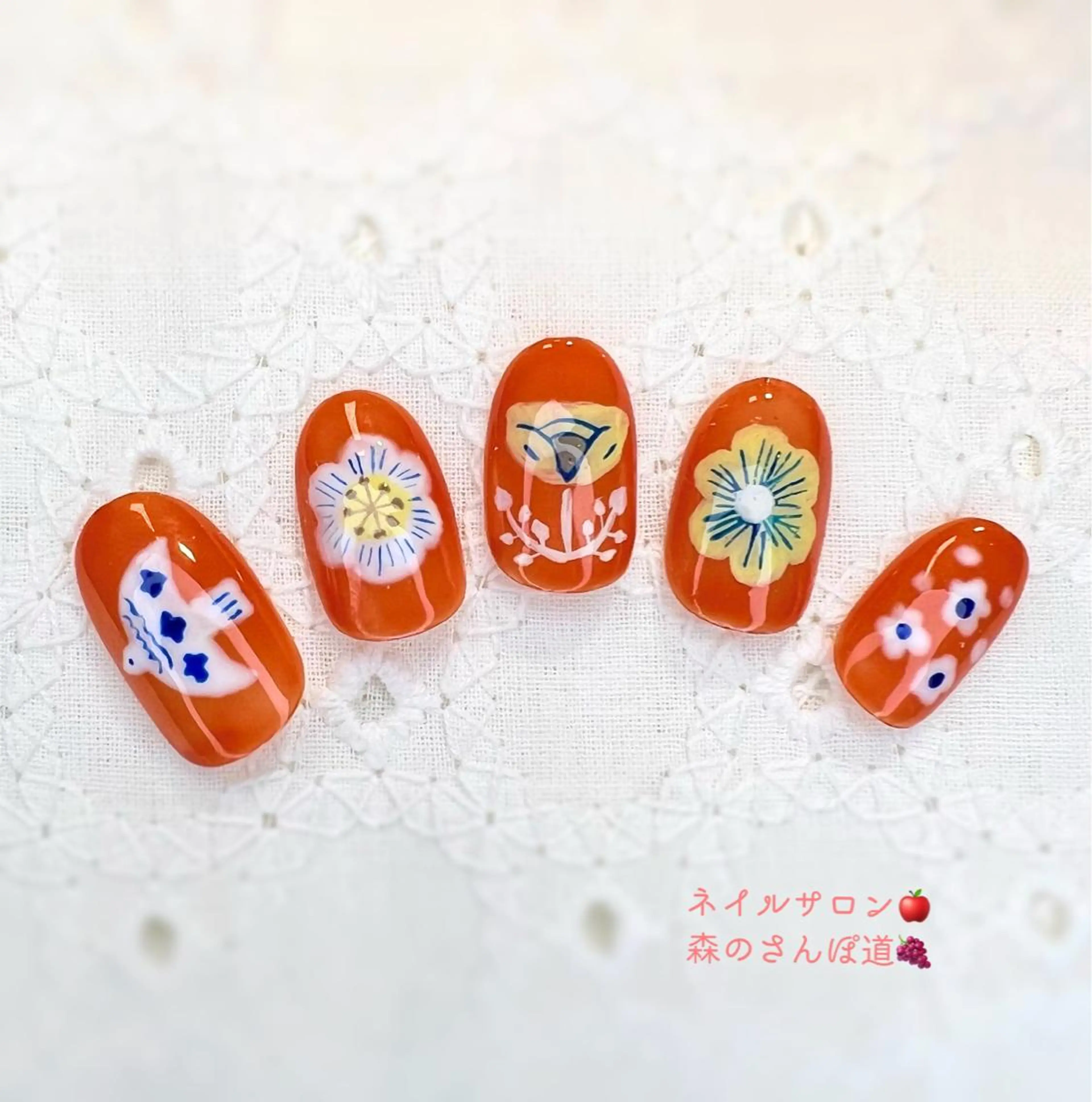 ネイル カジュアル ジェルネイル ガーリー 春ネイル 冬ネイル ハンドネイル 森のさんぽ道所属・ショートネイル 森のさんぽ道のネイルデザイン