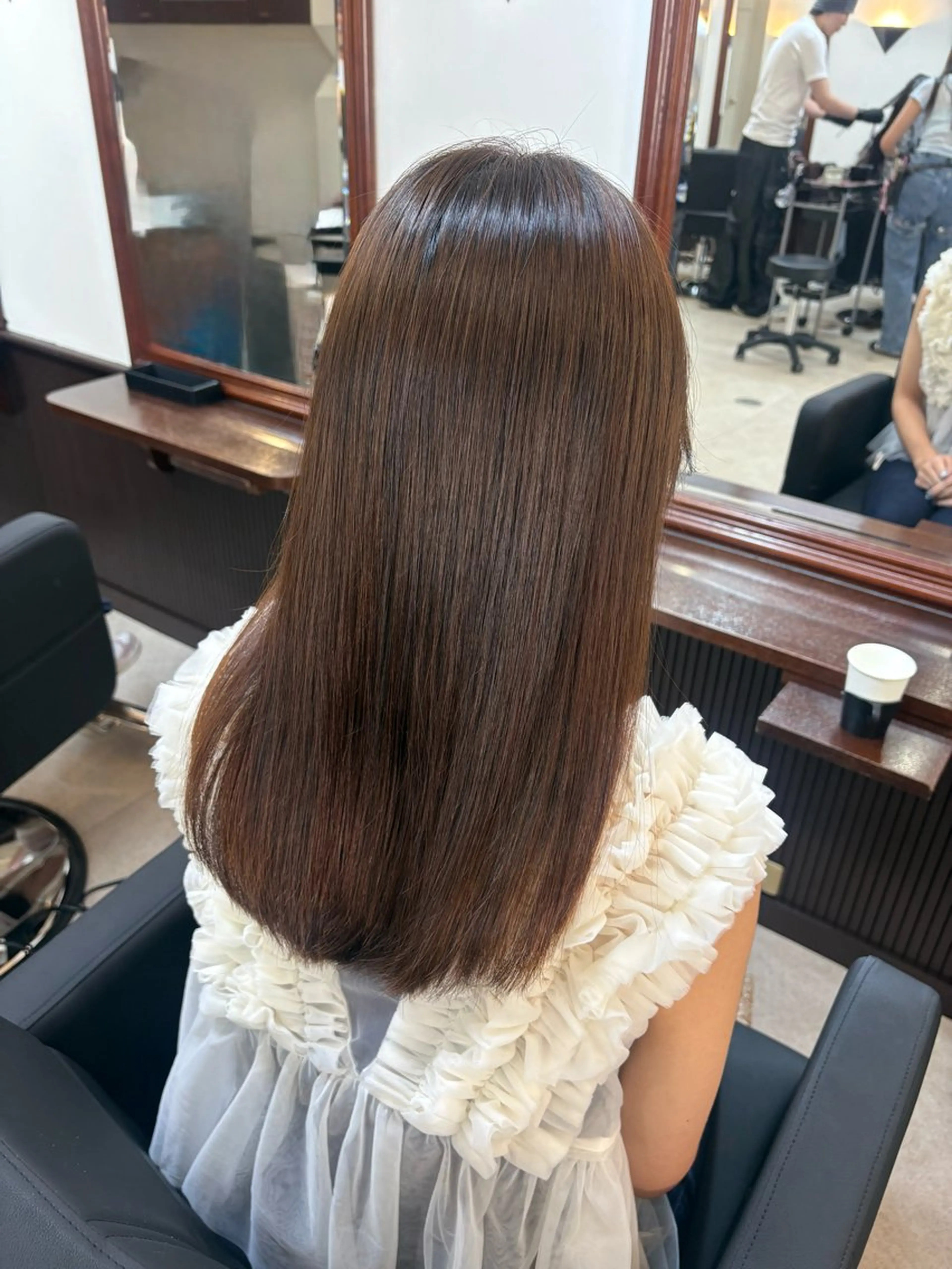 ミディアム パーマ 縮毛矯正 ストレートパーマ カット 縮毛矯正 SHICUNE /ミホのヘアスタイル