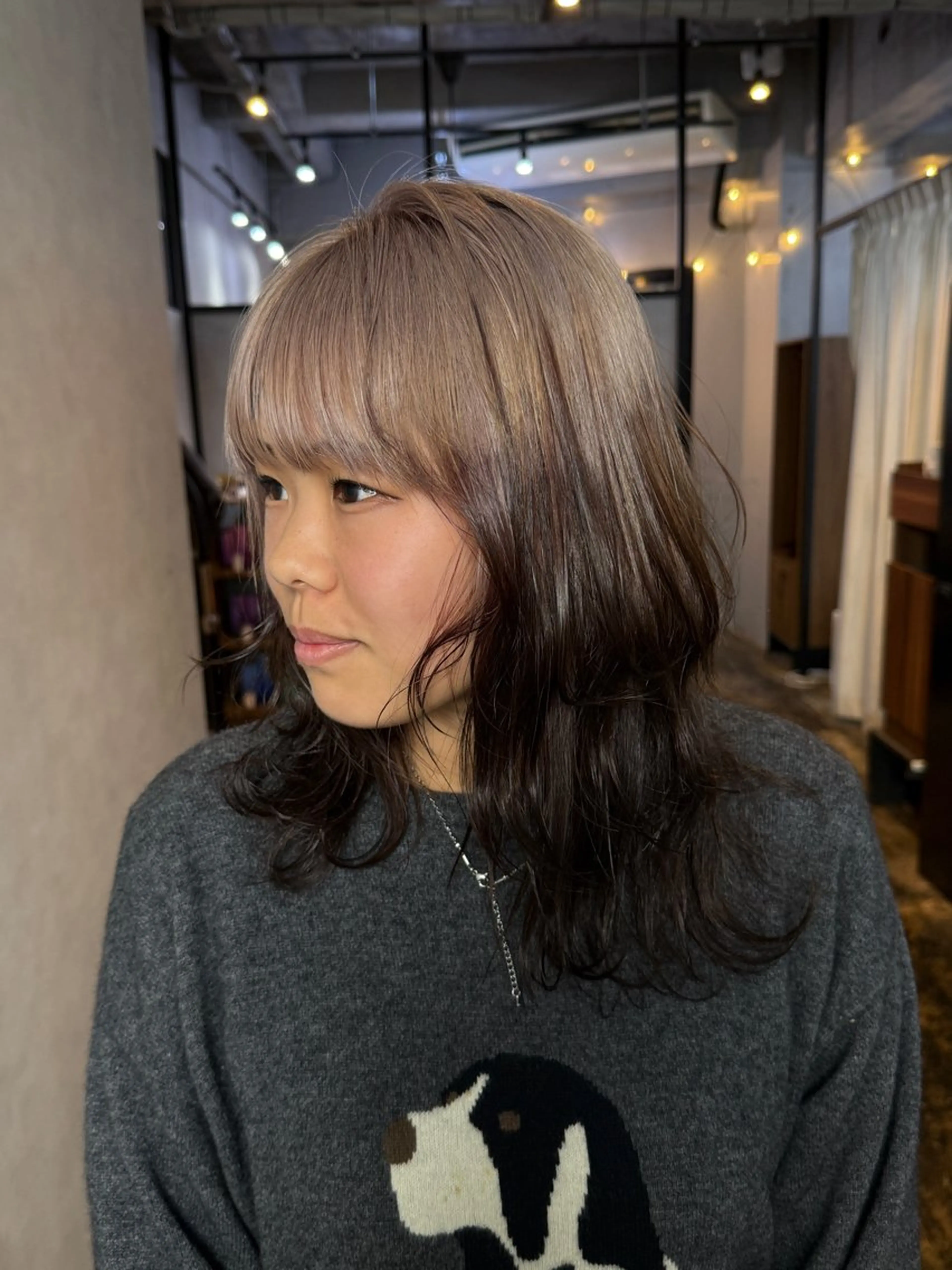 ミディアム カラー カット ヘアカラー トリートメント 透明感カラー/パーマ 🌀アオノのヘアスタイル