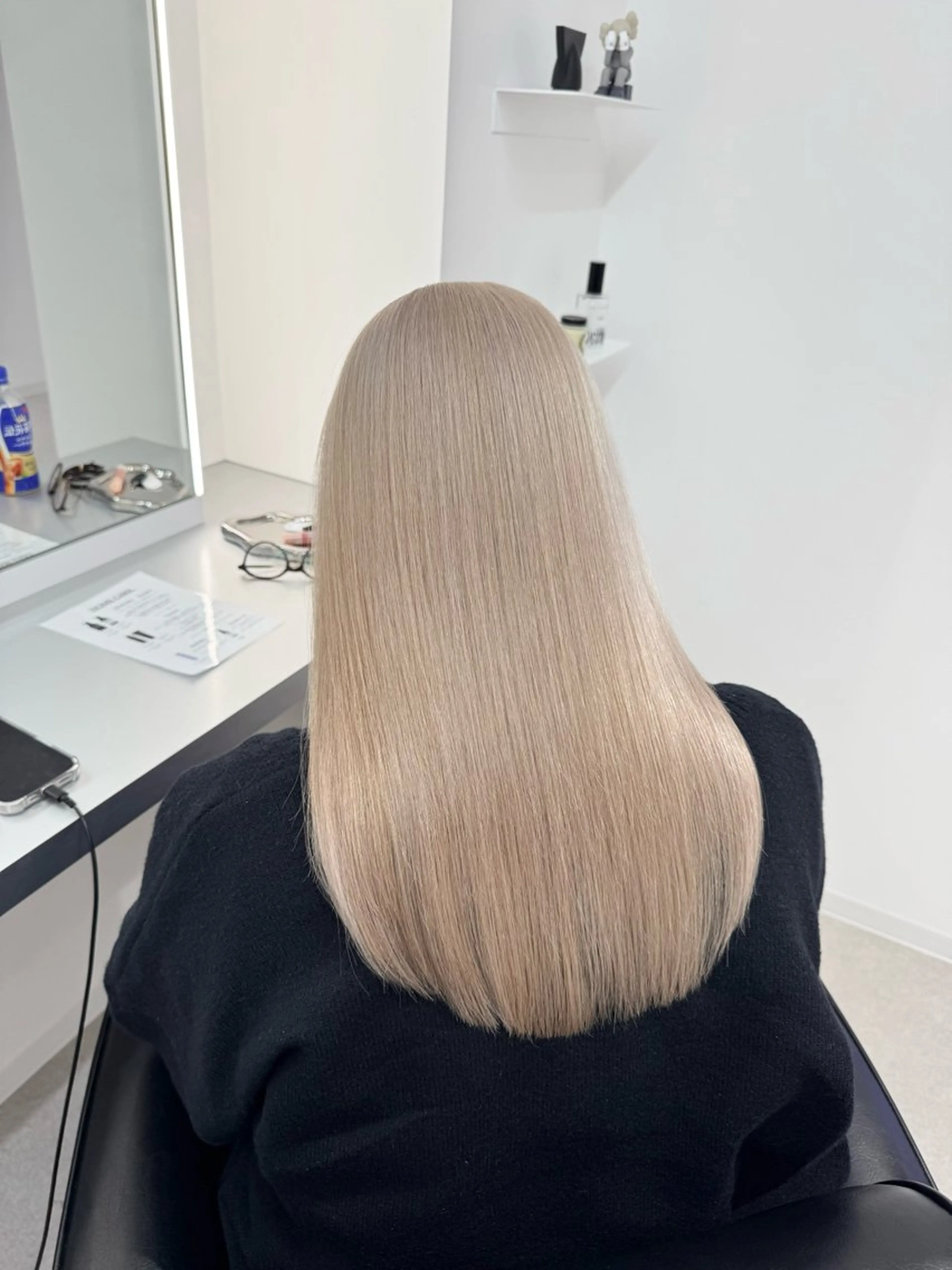 セミロング カラー ヘアカラー トリートメント ブリーチ/艶カラー 💎koharu💎のヘアスタイル