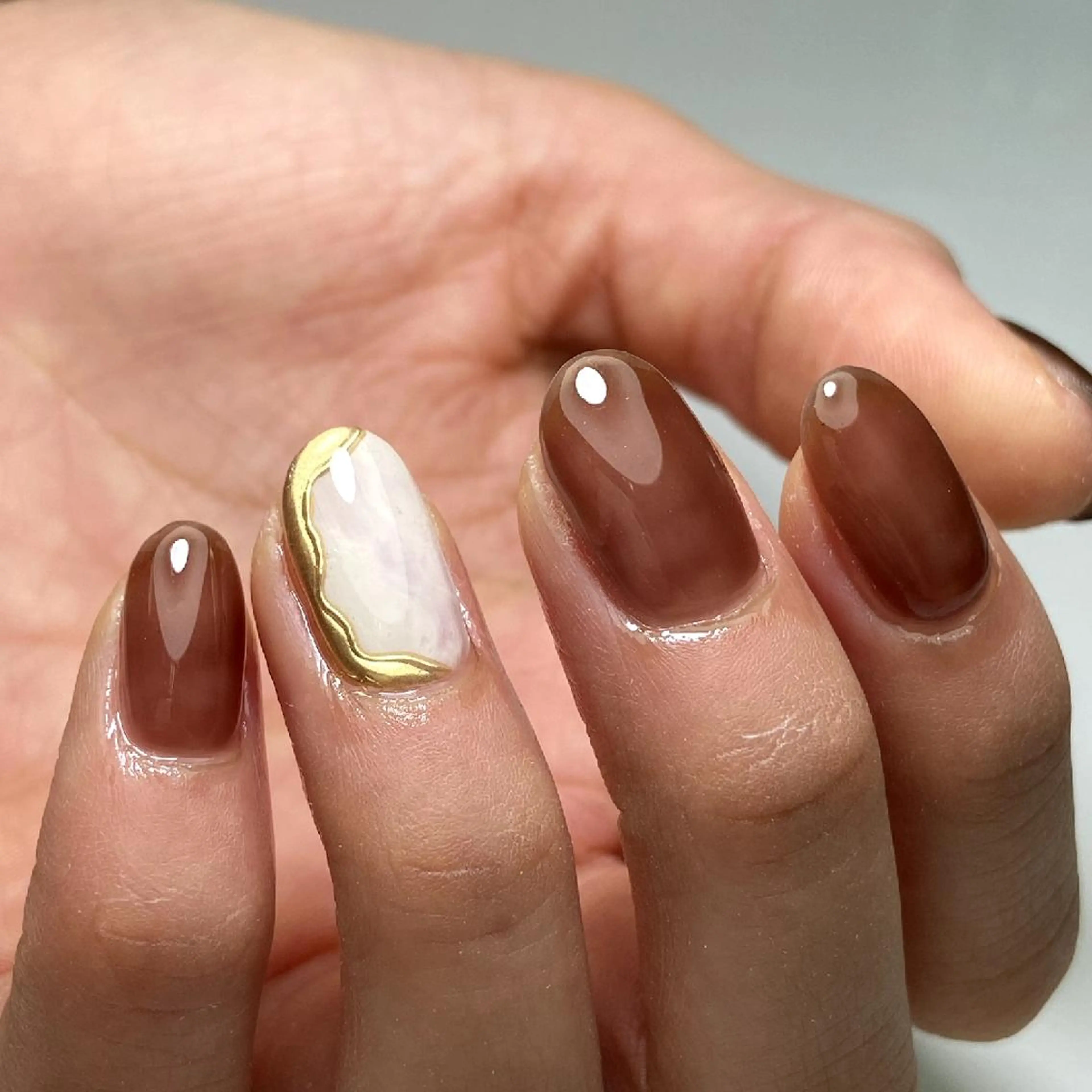 ネイル アートネイル ニュアンスネイル ハンドネイル nail salon Lumièreのネイルデザイン