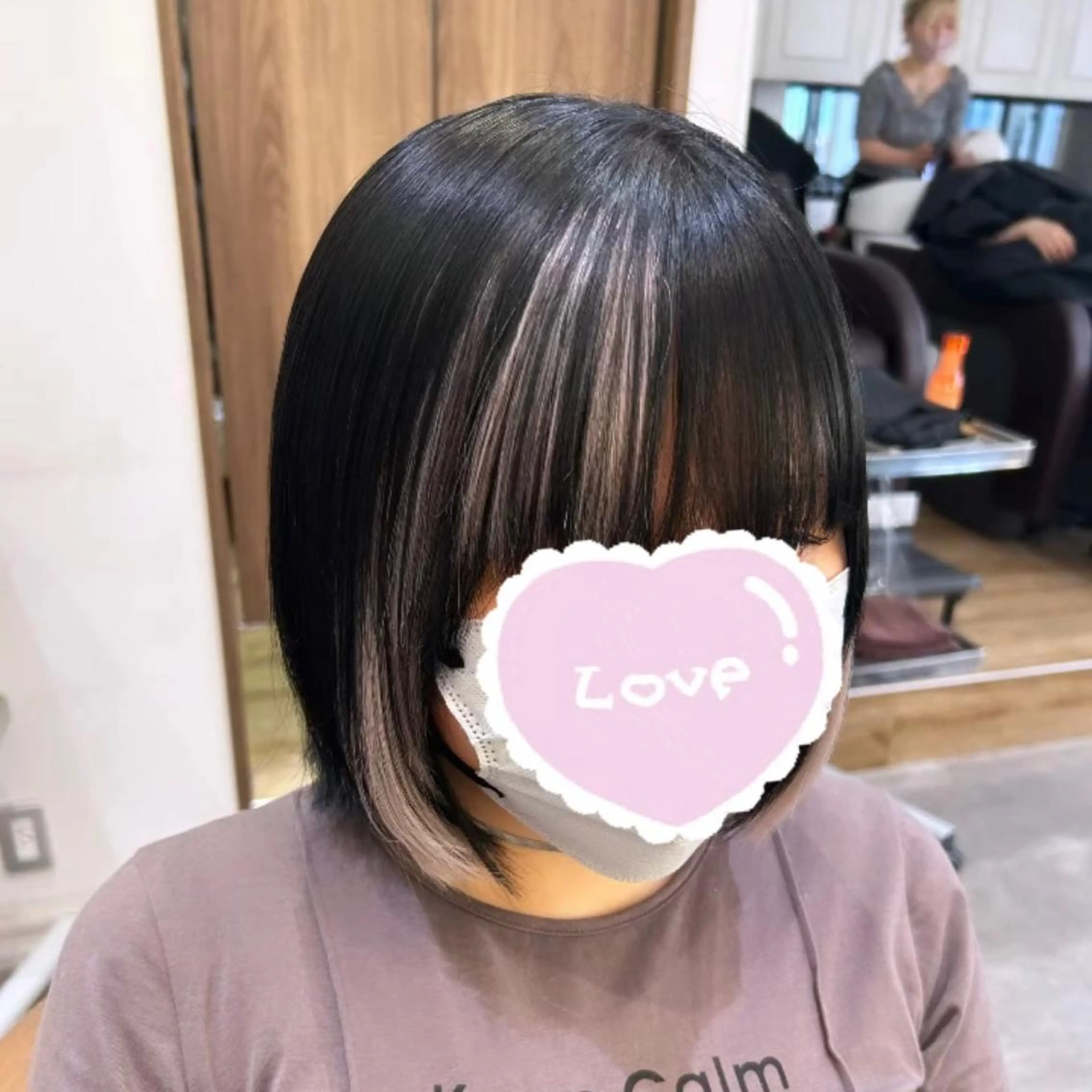 ショート カラー エクステ ミユ🎀長さ出し 🎨デザインカラーのヘアスタイル
