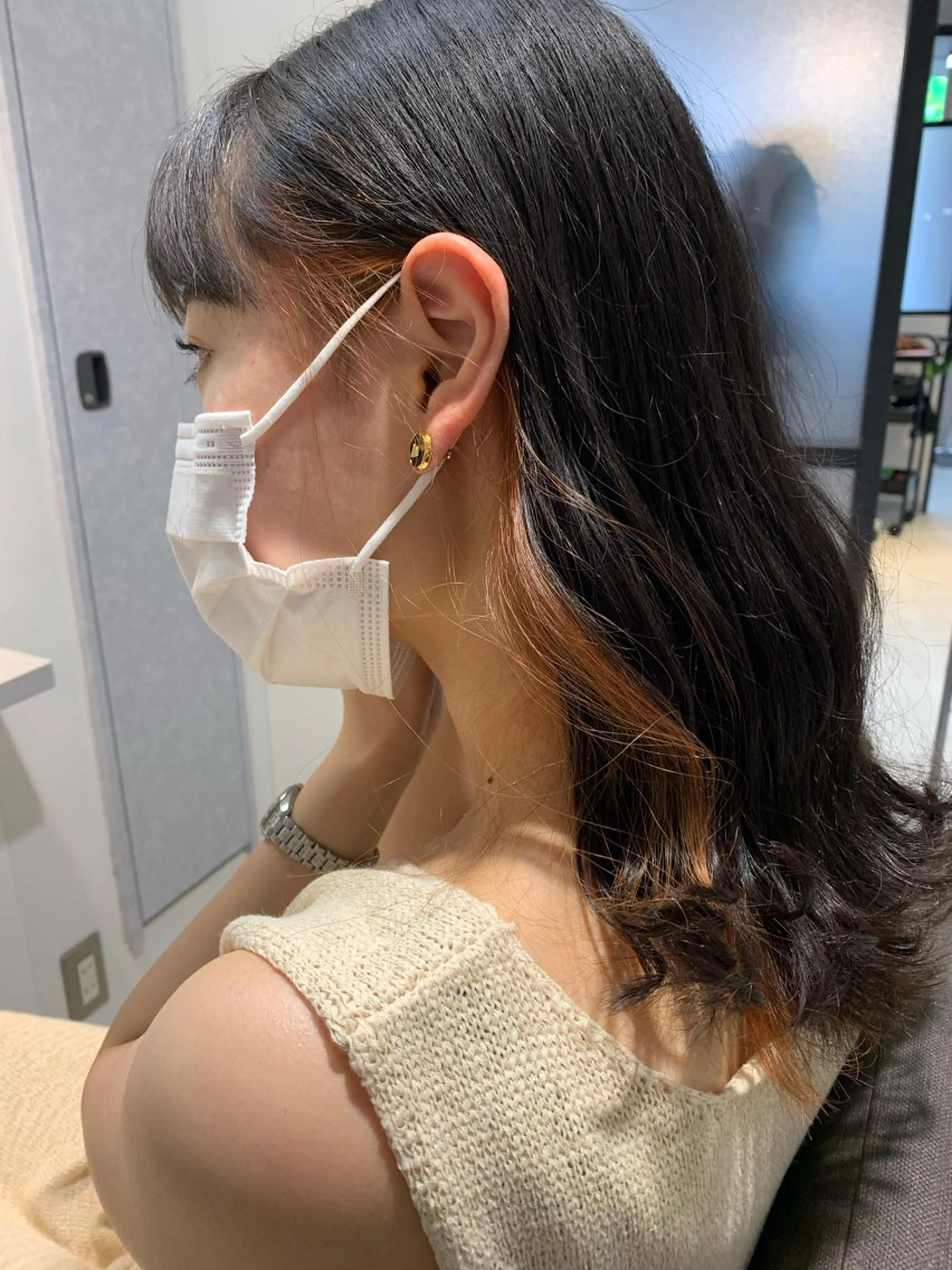 セミロング カラー ✨艶カラー/韓国ヘア ✨momoriのヘアスタイル