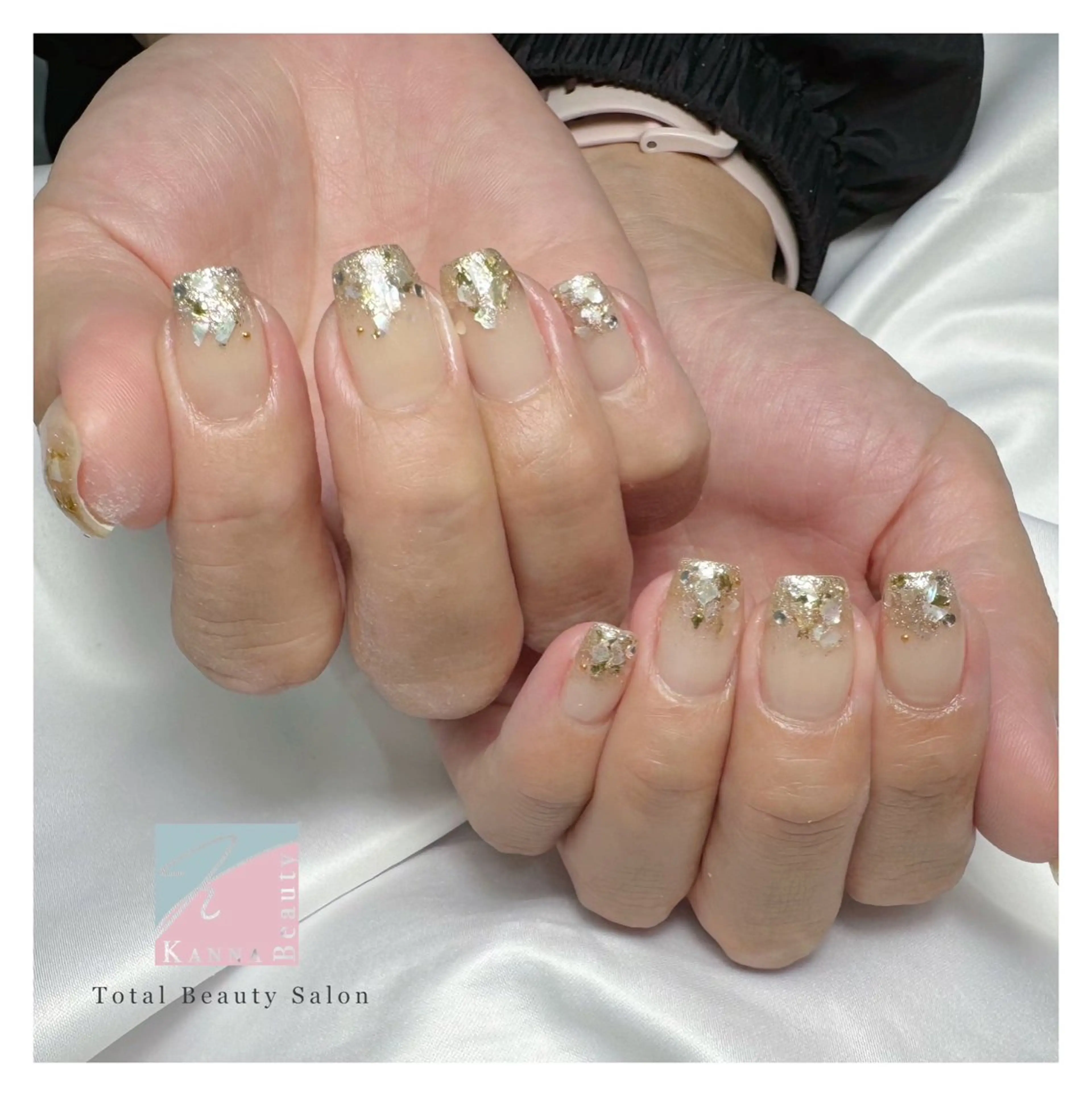 ネイル フットネイル ジェルネイル グラデーション キラキラネイル マグネットネイル Kanna Yuki カンナユキのネイルデザイン