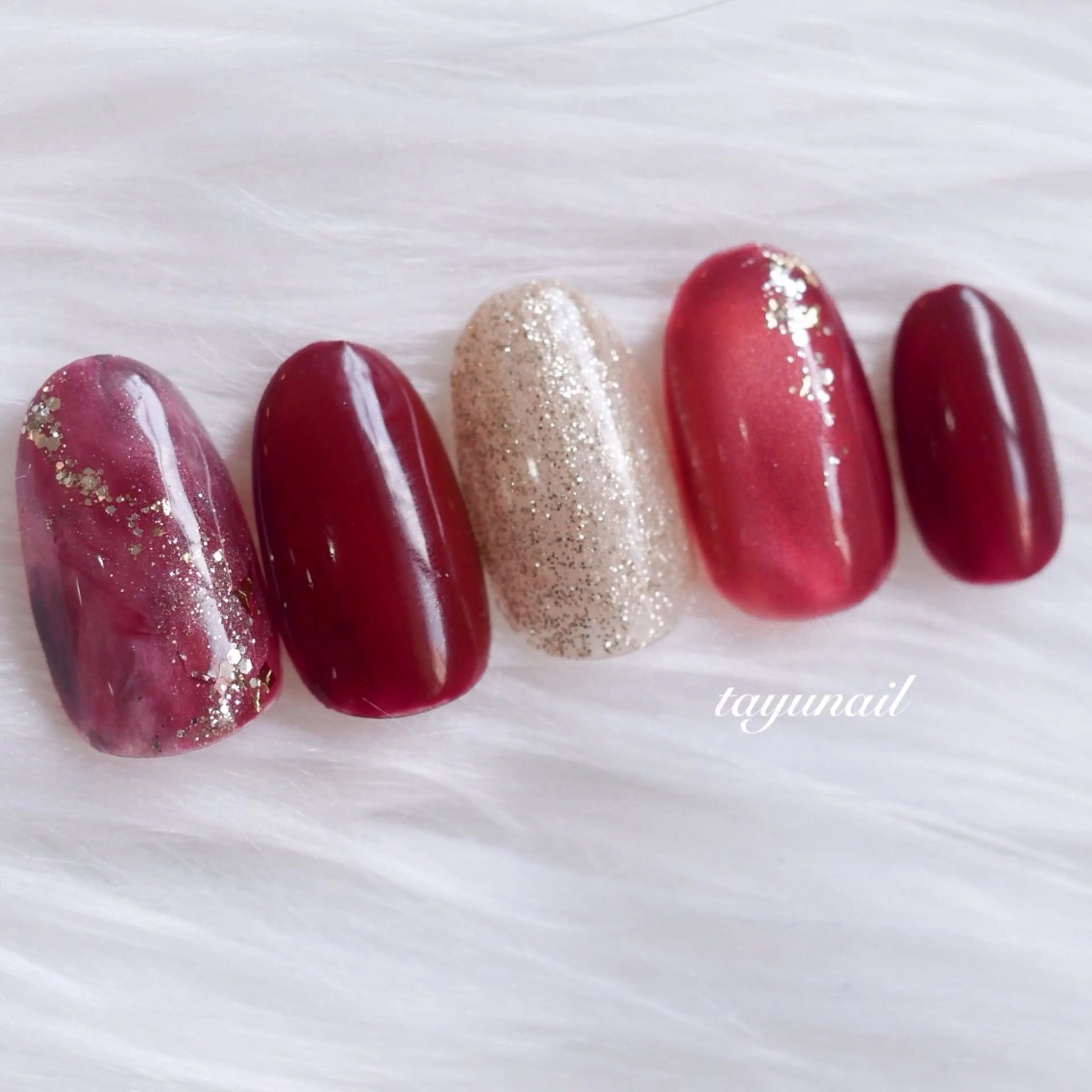 ネイル アートネイル 成人式 ジェルネイル パラジェル ネイルサロン 【たゆnail】のネイルデザイン