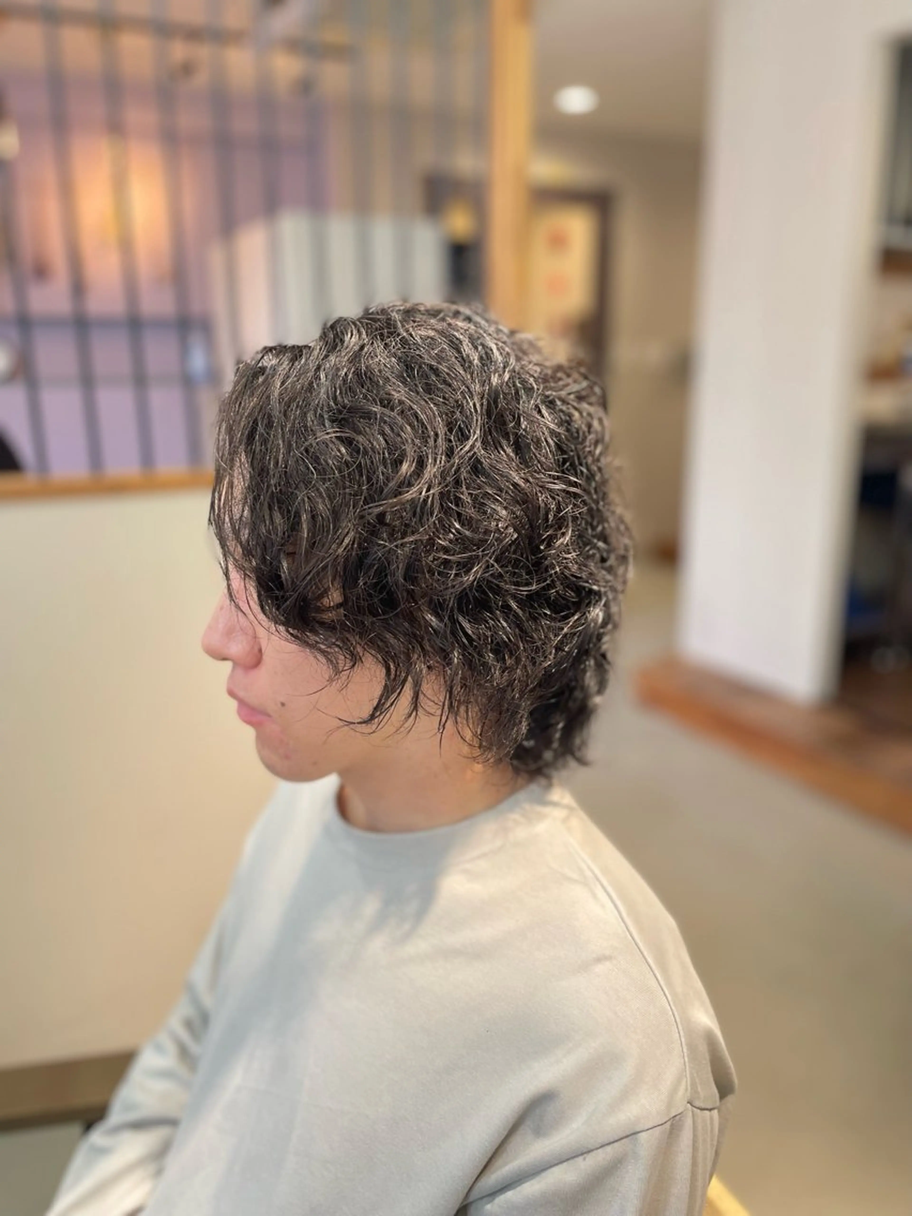 ロング パーマ メンズ カット パーマ GO TODAY所属・清水 保博のヘアスタイル