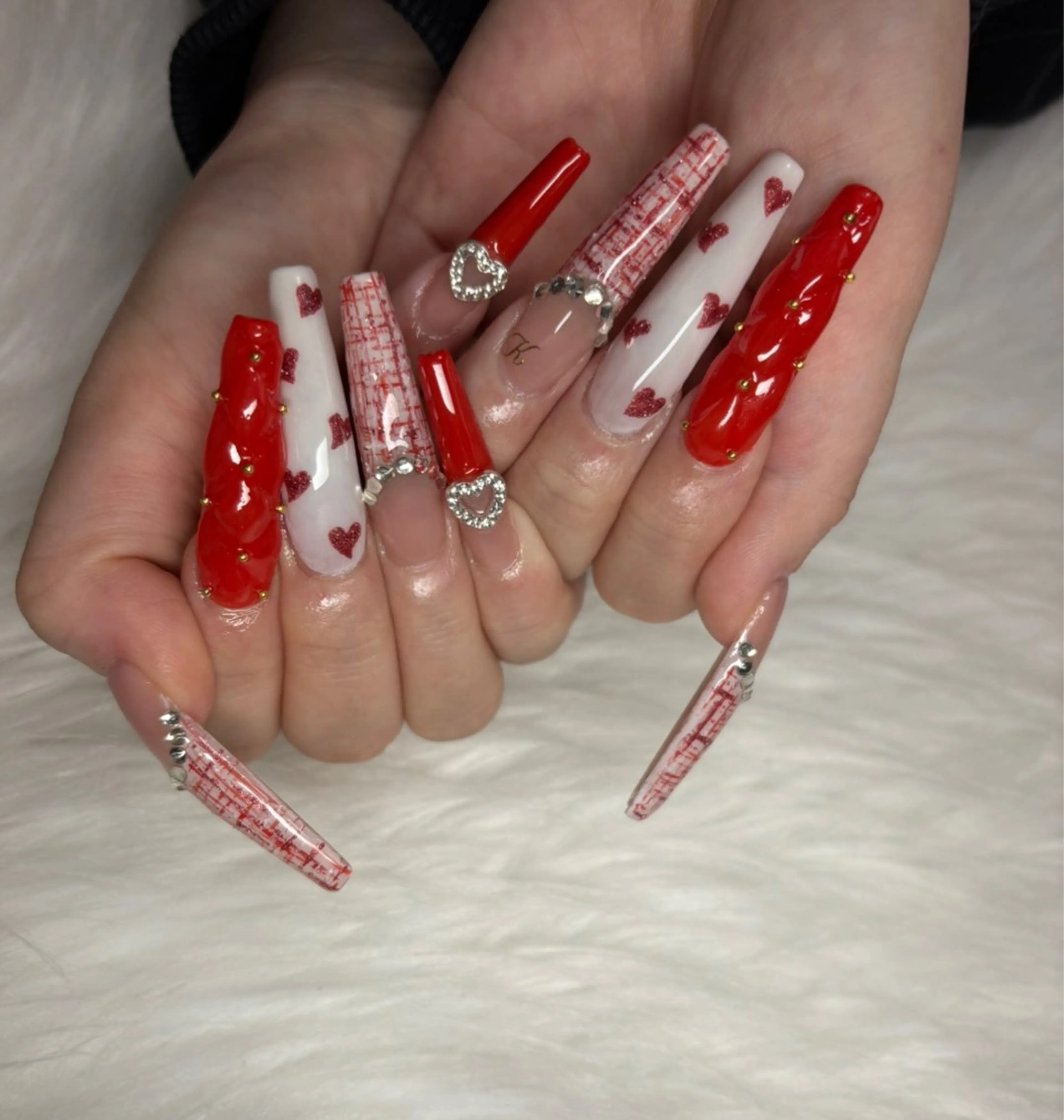 長さだし持ち込みデザインアートやり放題パーツ付け放題😺🩵の写真