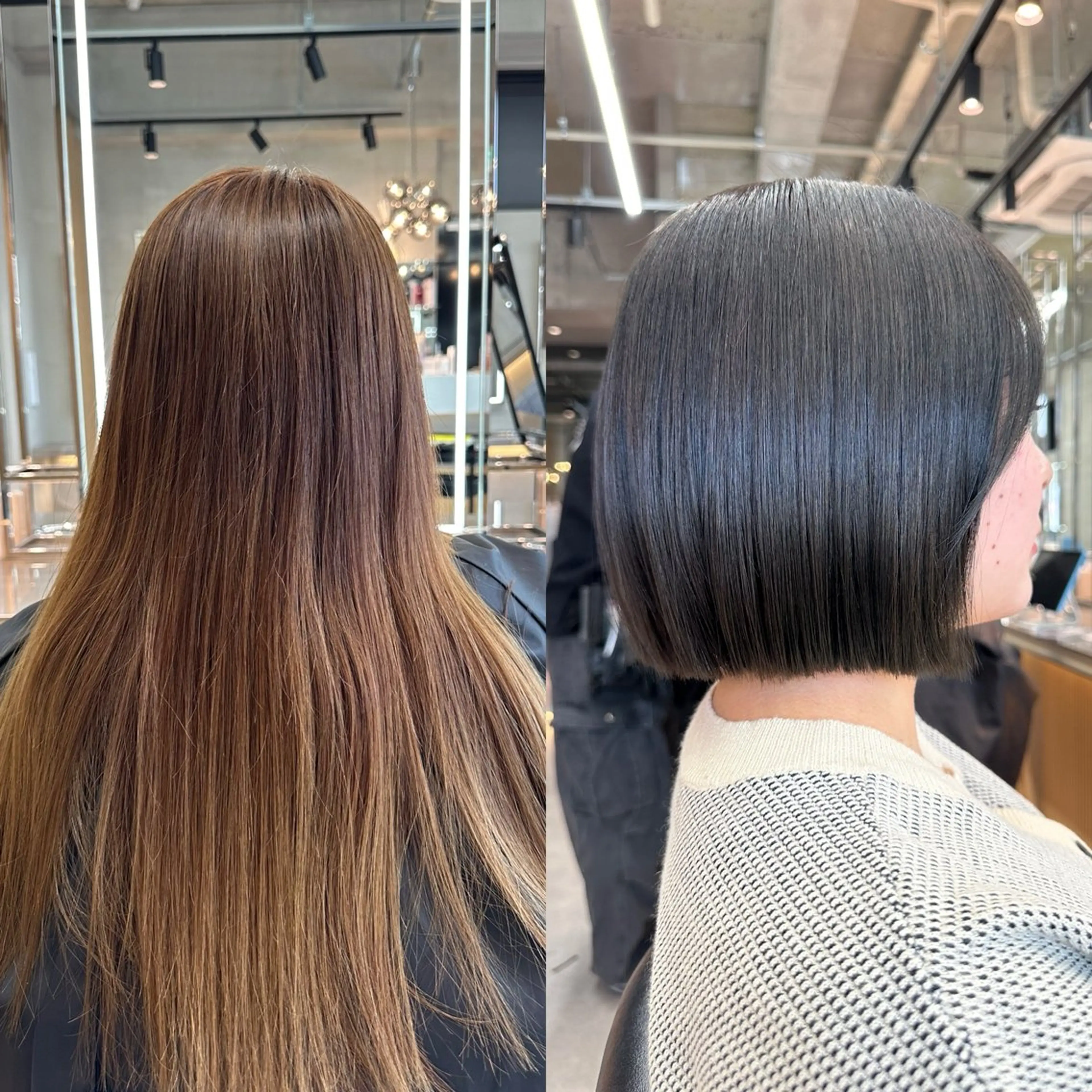 ミディアム カット ヘアカラー トリートメント ✨髪質改善特化✨副 店長椎葉信乃介のヘアスタイル