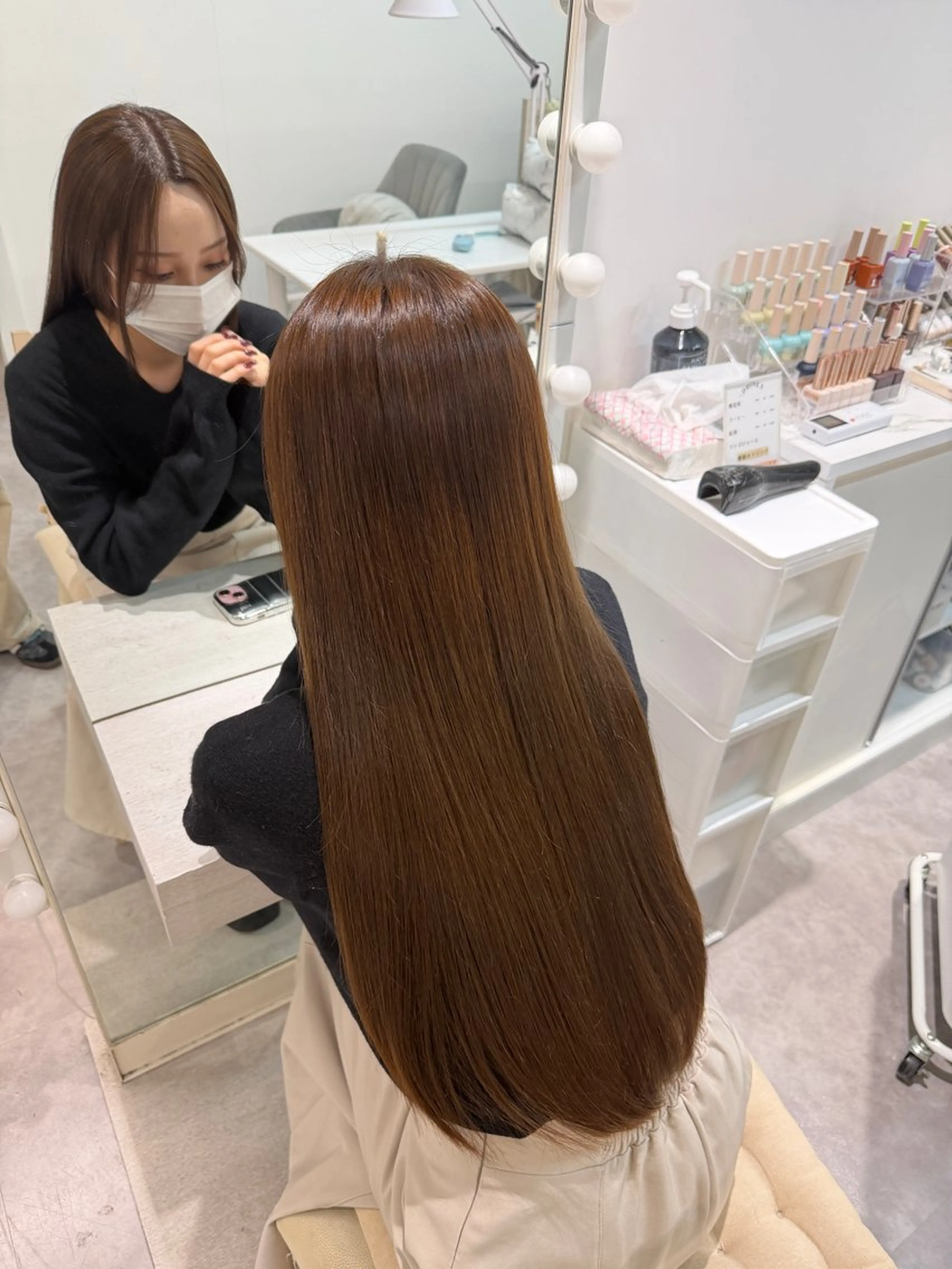 ロング ヘアカラー トリートメント 村中 玲那のヘアスタイル