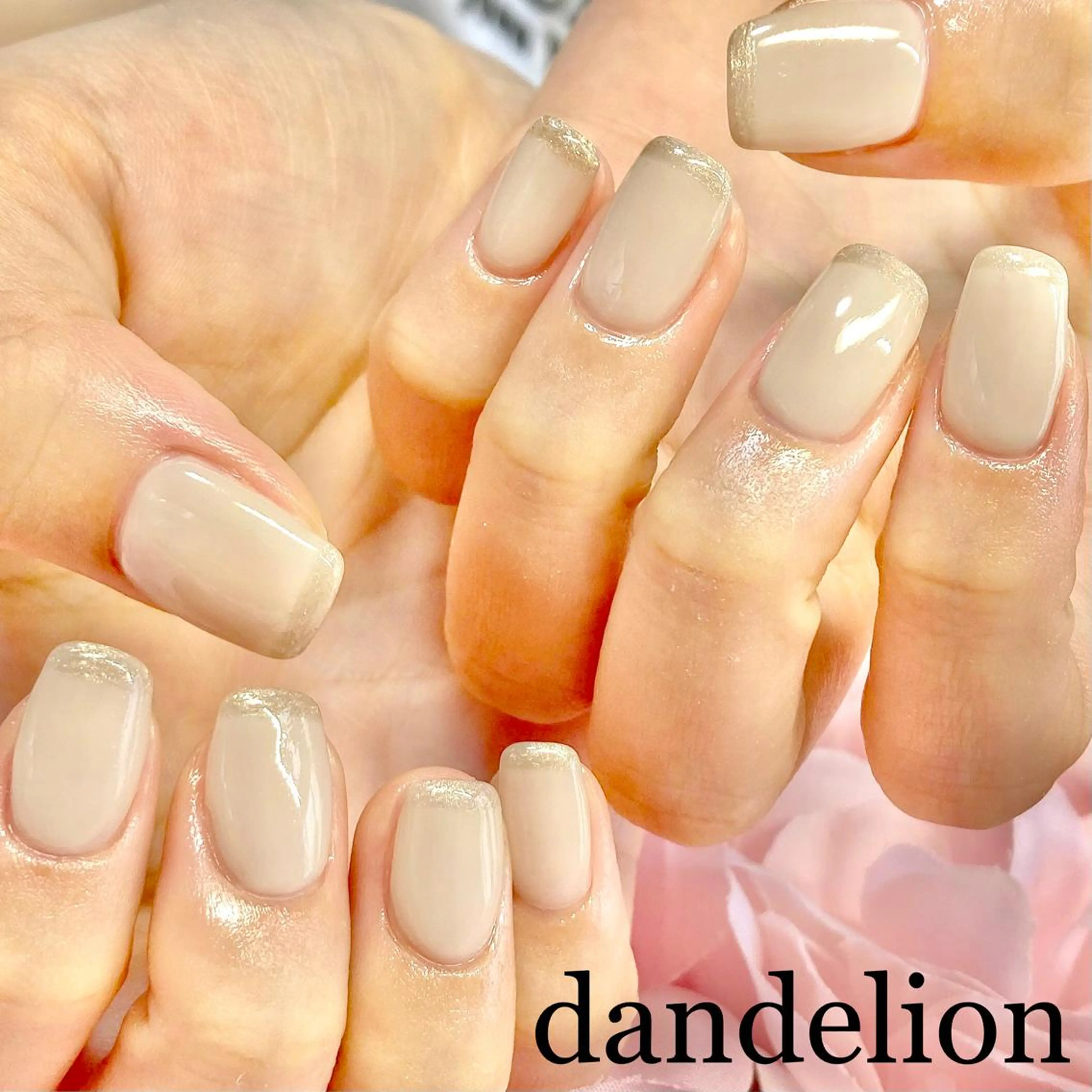 ネイル ラメ(グリッター) ハンドネイル ハンドケア dandelion ダンデライオンのネイルデザイン