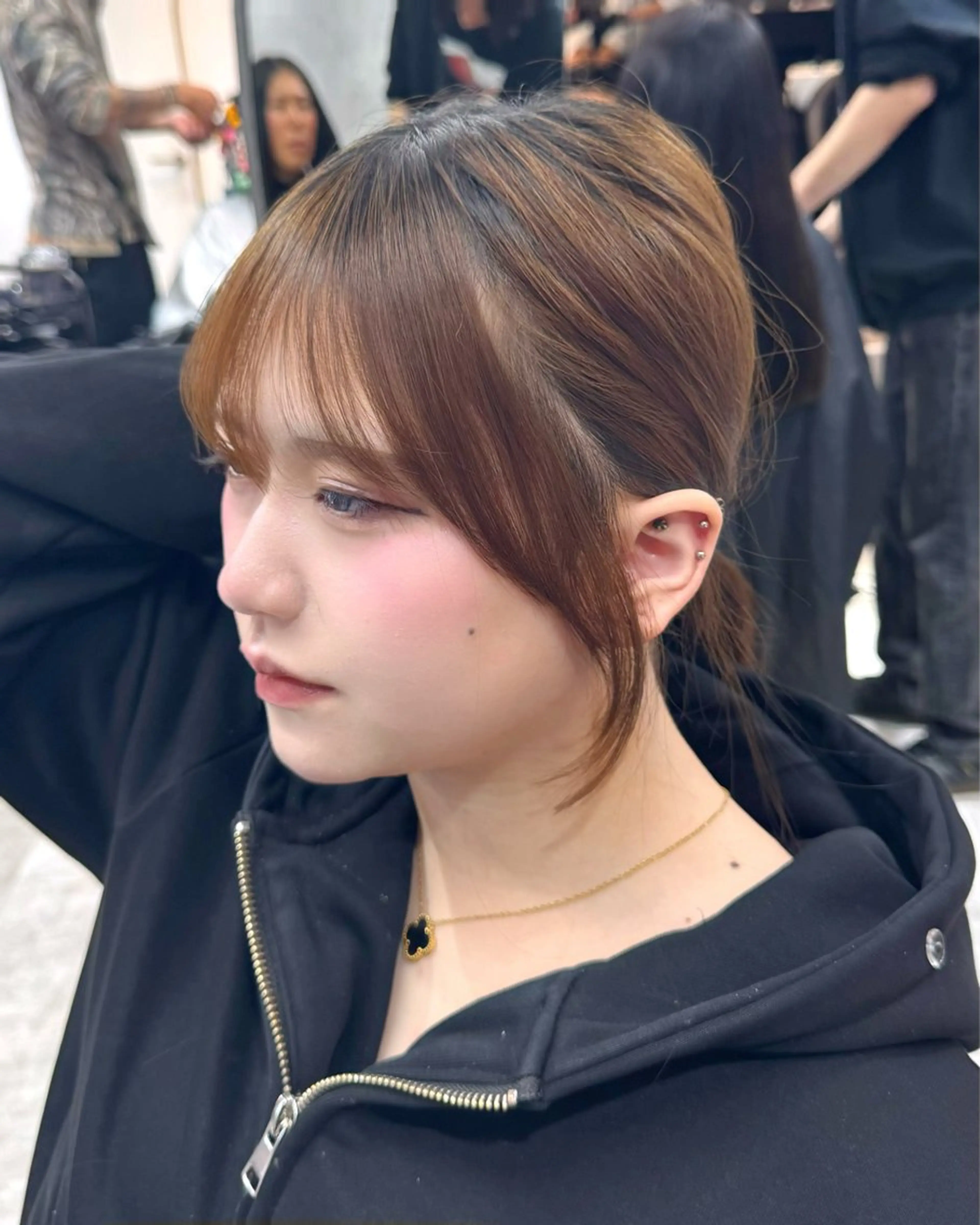 ロング カラー 縮毛矯正 新宿/顔周りカット/ レイヤー/がっきーのヘアスタイル