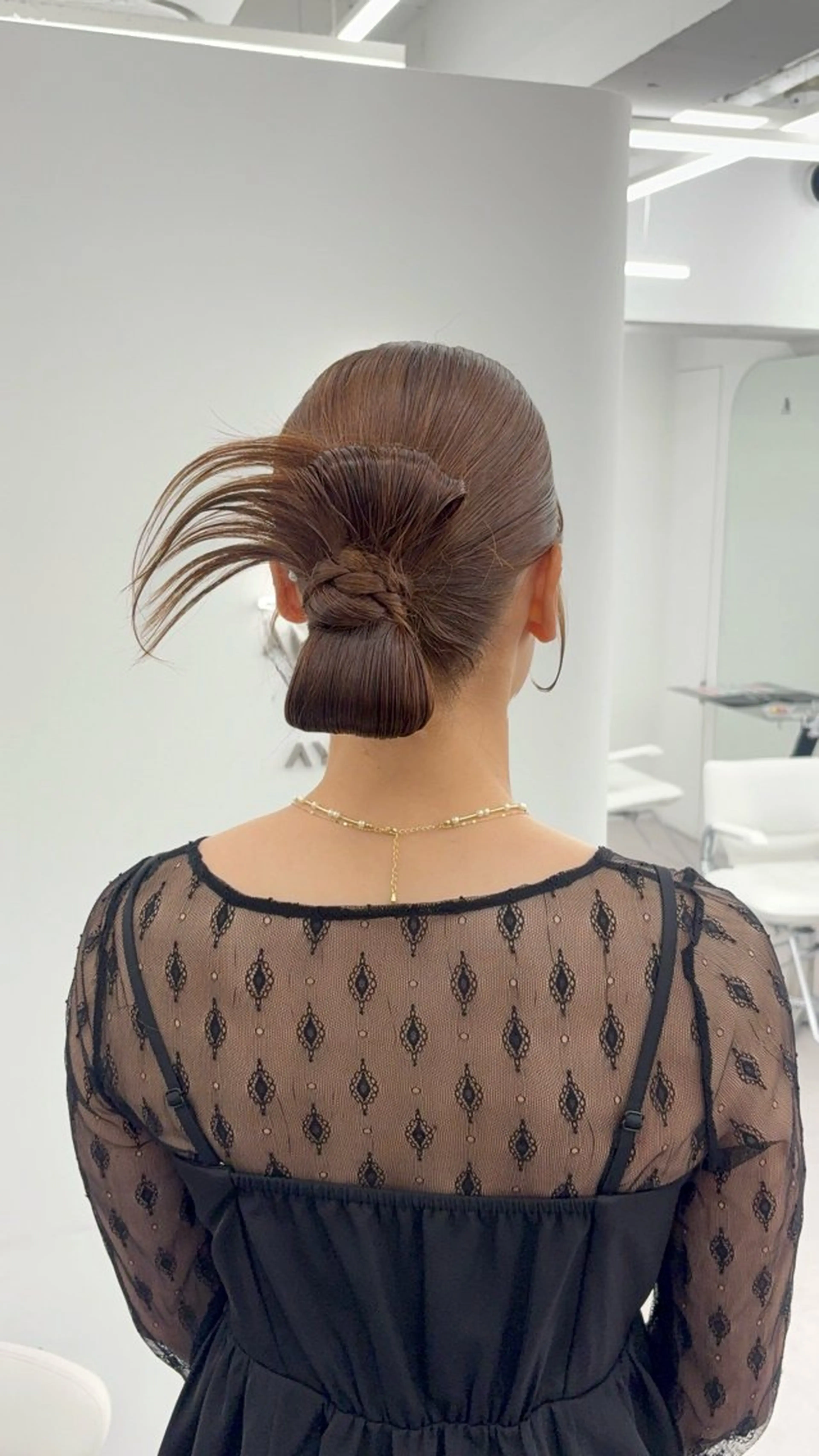 ロング カラー ヘアアレンジ ヘアセット 韓国ヘア/レイヤー/ 顔まわり足立遥奈のヘアスタイル