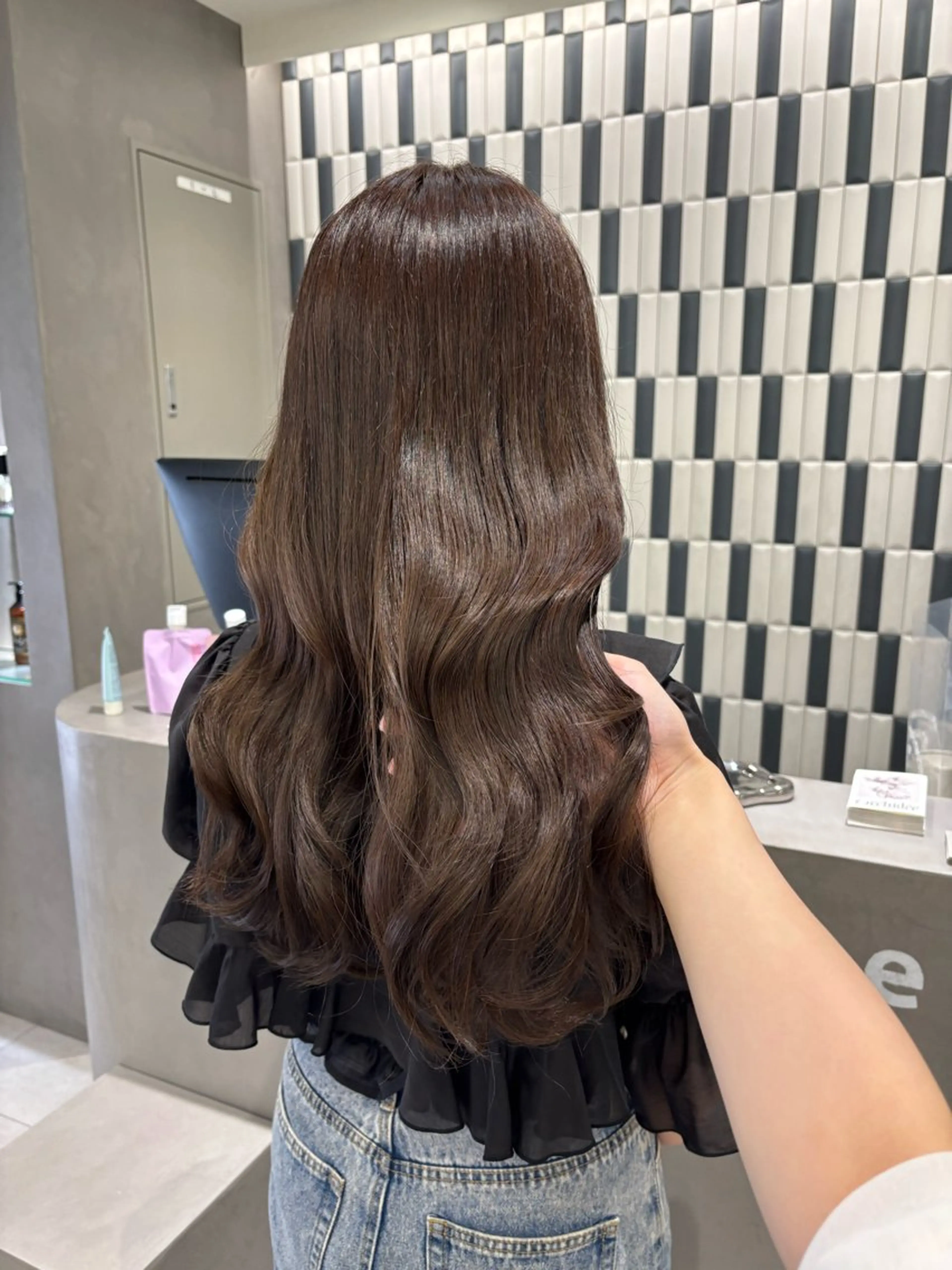 ロング カラー 透明感カラー カット ヘアカラー トリートメント 望 吹のヘアスタイル