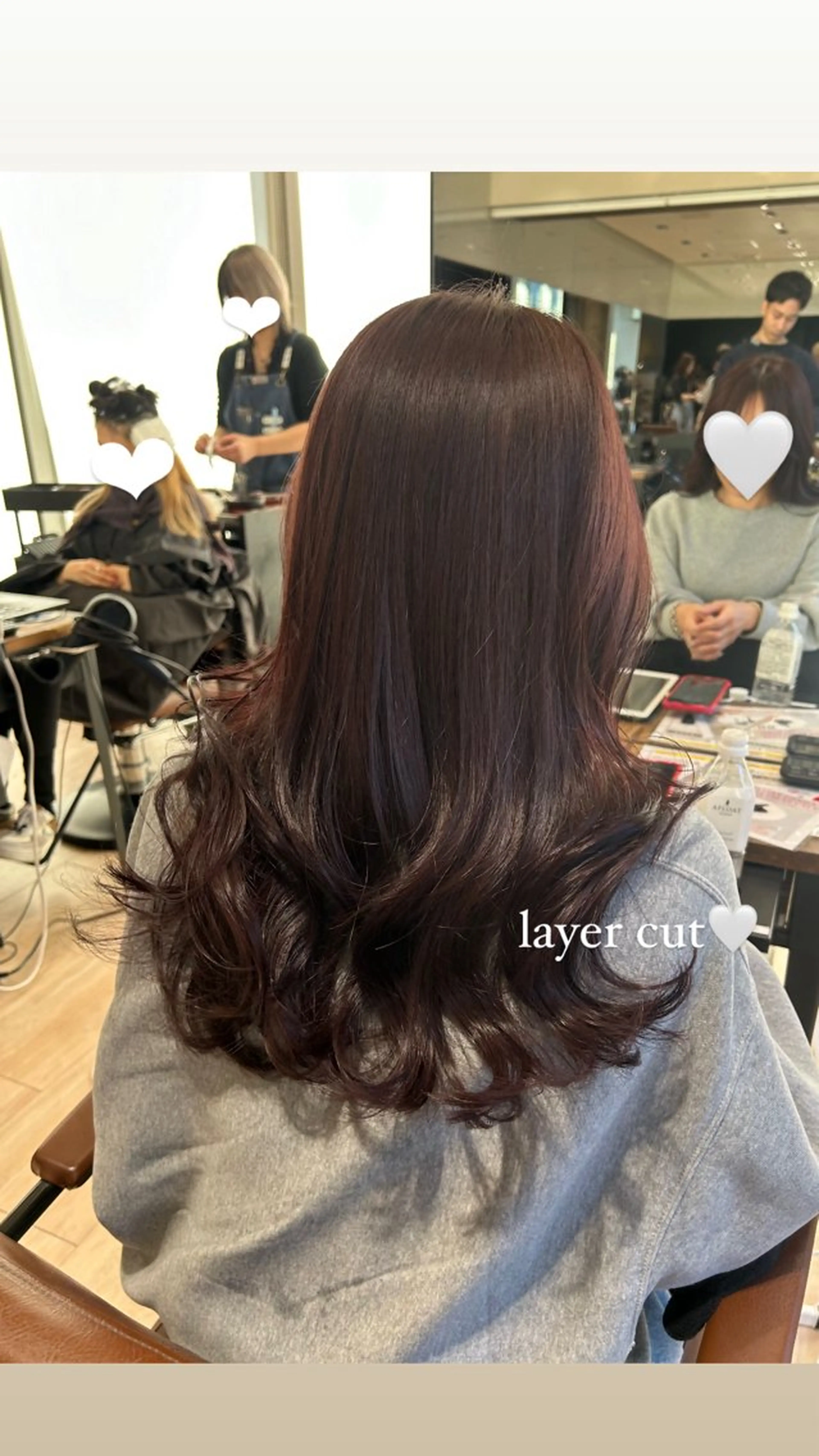 ロング カラー ラベンダーカラー ピンクカラー くびれヘア 顔周りカット レイヤーカット カット ヘアカラー トリートメント 🍼顔周りカット/ レイヤー/小川華奈のヘアスタイル