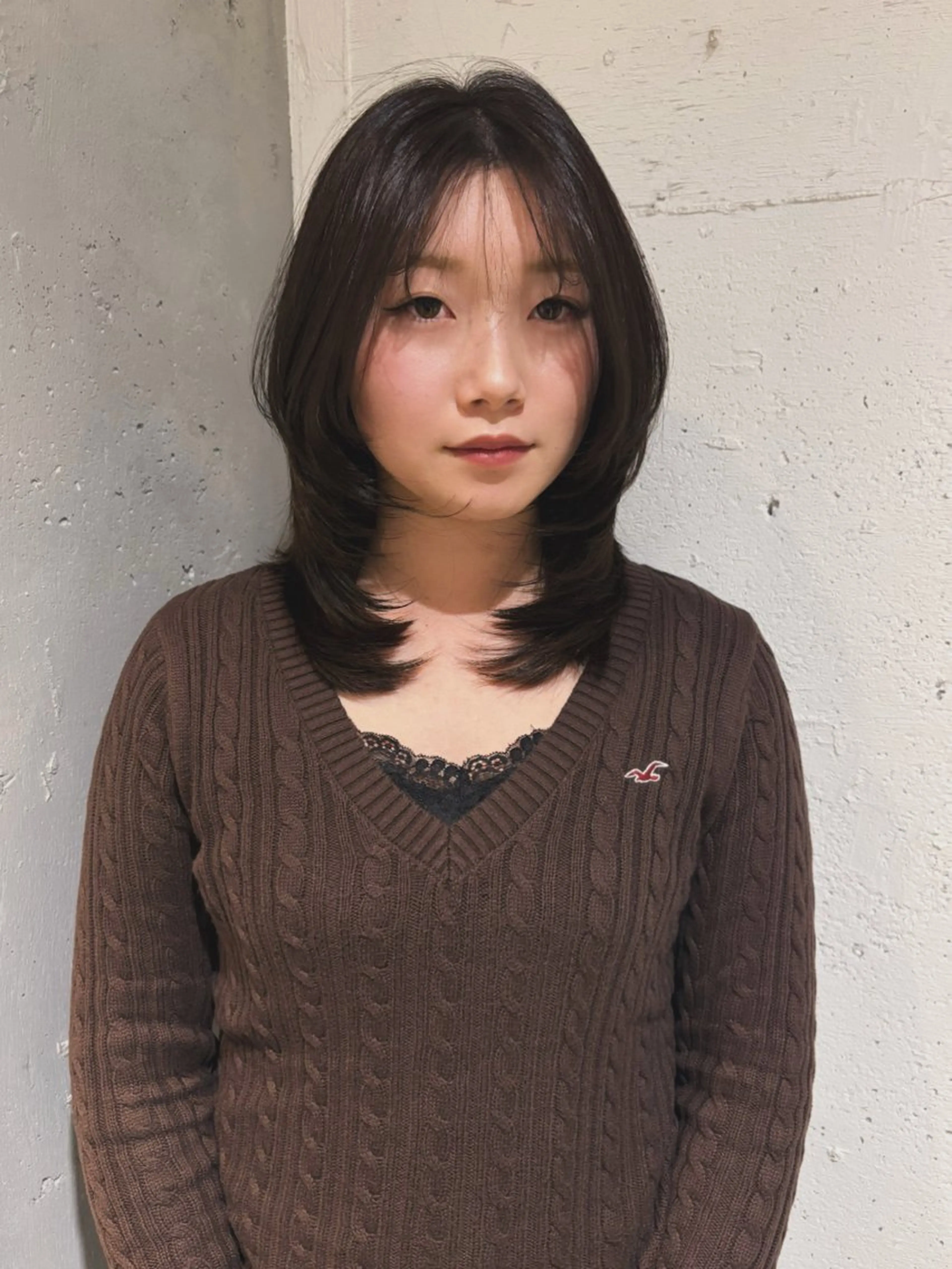 ミディアム カラー ハッシュカット カット ヘアカラー トリートメント Juna✂️ レイヤー / ボブのヘアスタイル