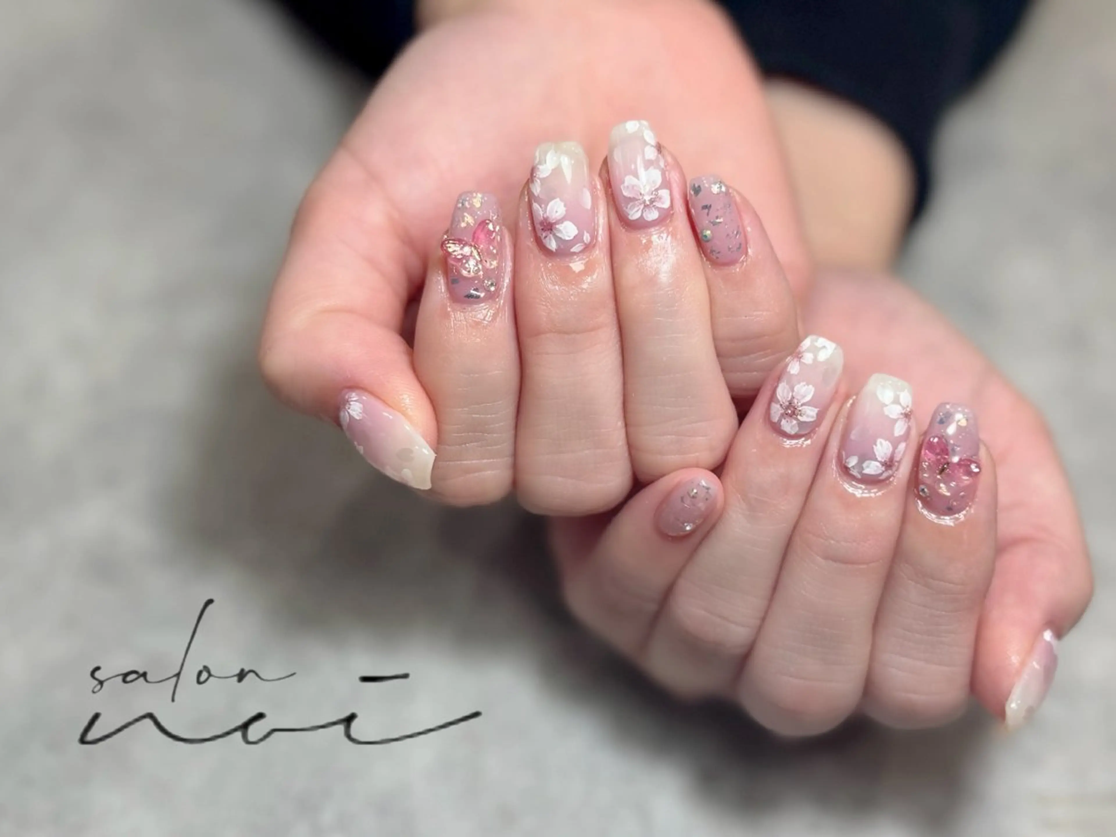 ネイル 桜ネイル ハンドネイル salon noiのネイルデザイン
