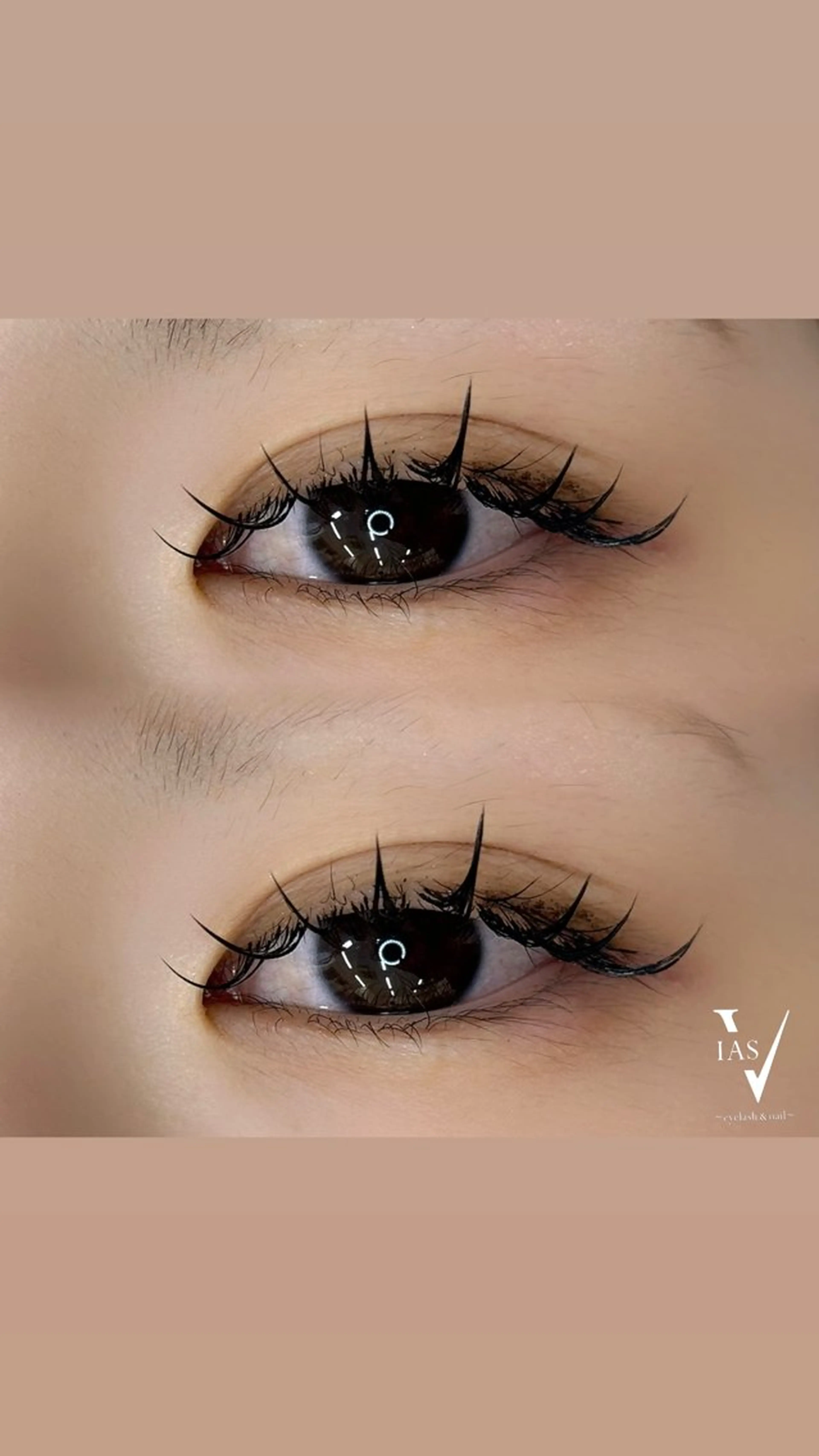 マツエク・マツパ キュート フラットラッシュ VIAS sakiのマツエク・マツパデザイン