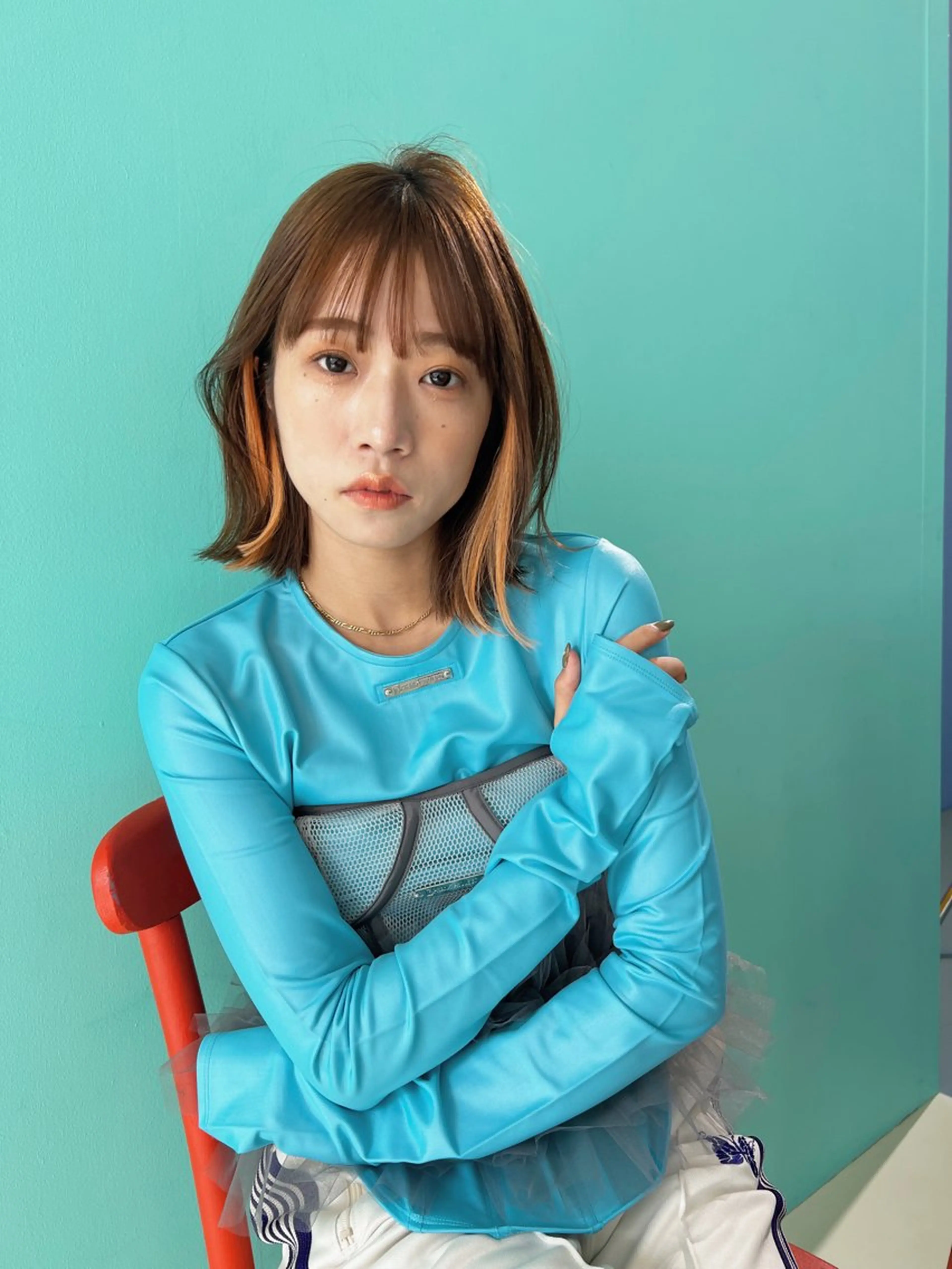 ロング カラー ヘアアレンジ エクステ 天神レイヤーカット No.1💖マユカのヘアスタイル