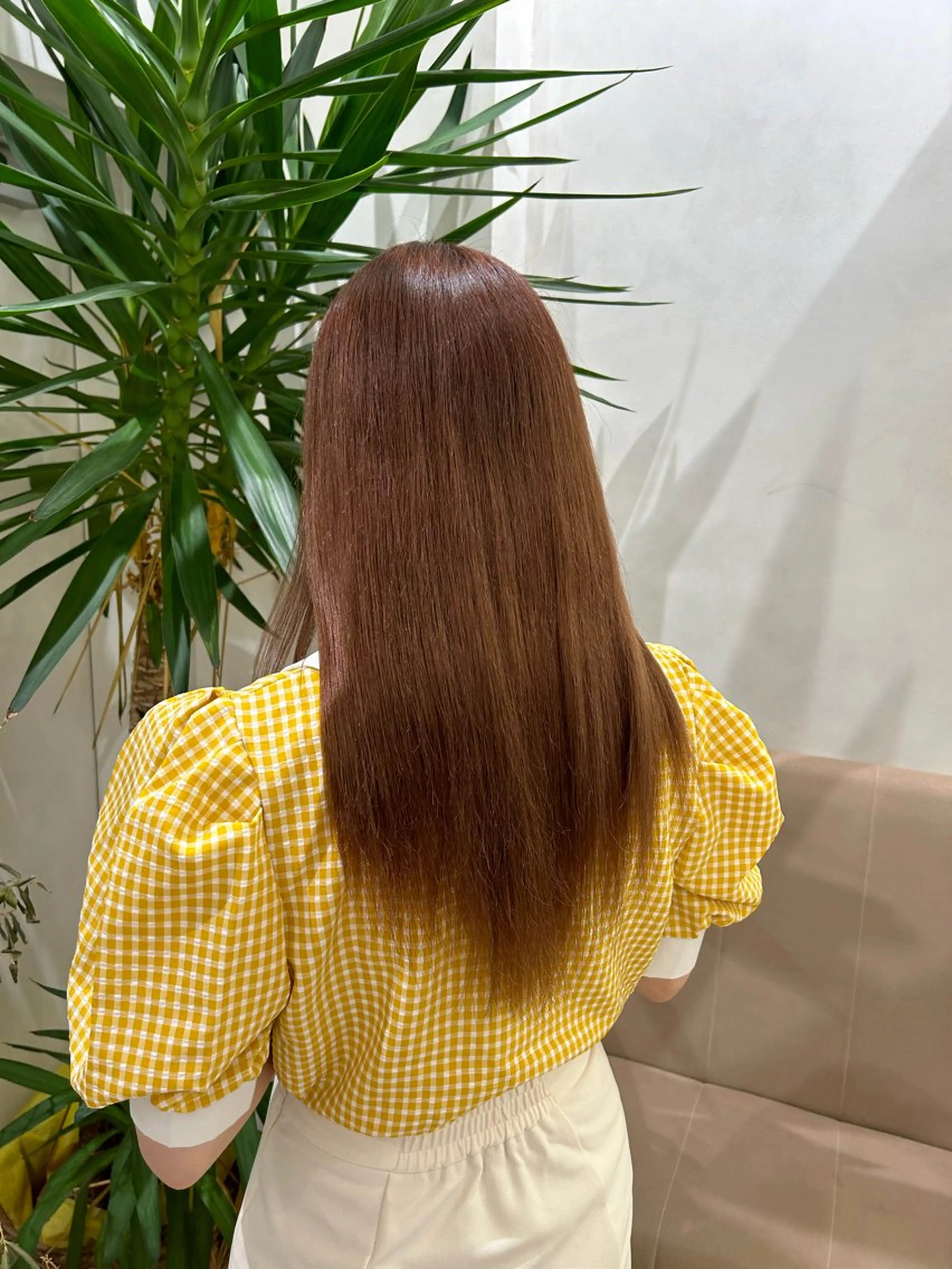 セミロング トリートメント Wカラー┆ブラウン ┆うる艶┆ゆうはのヘアスタイル