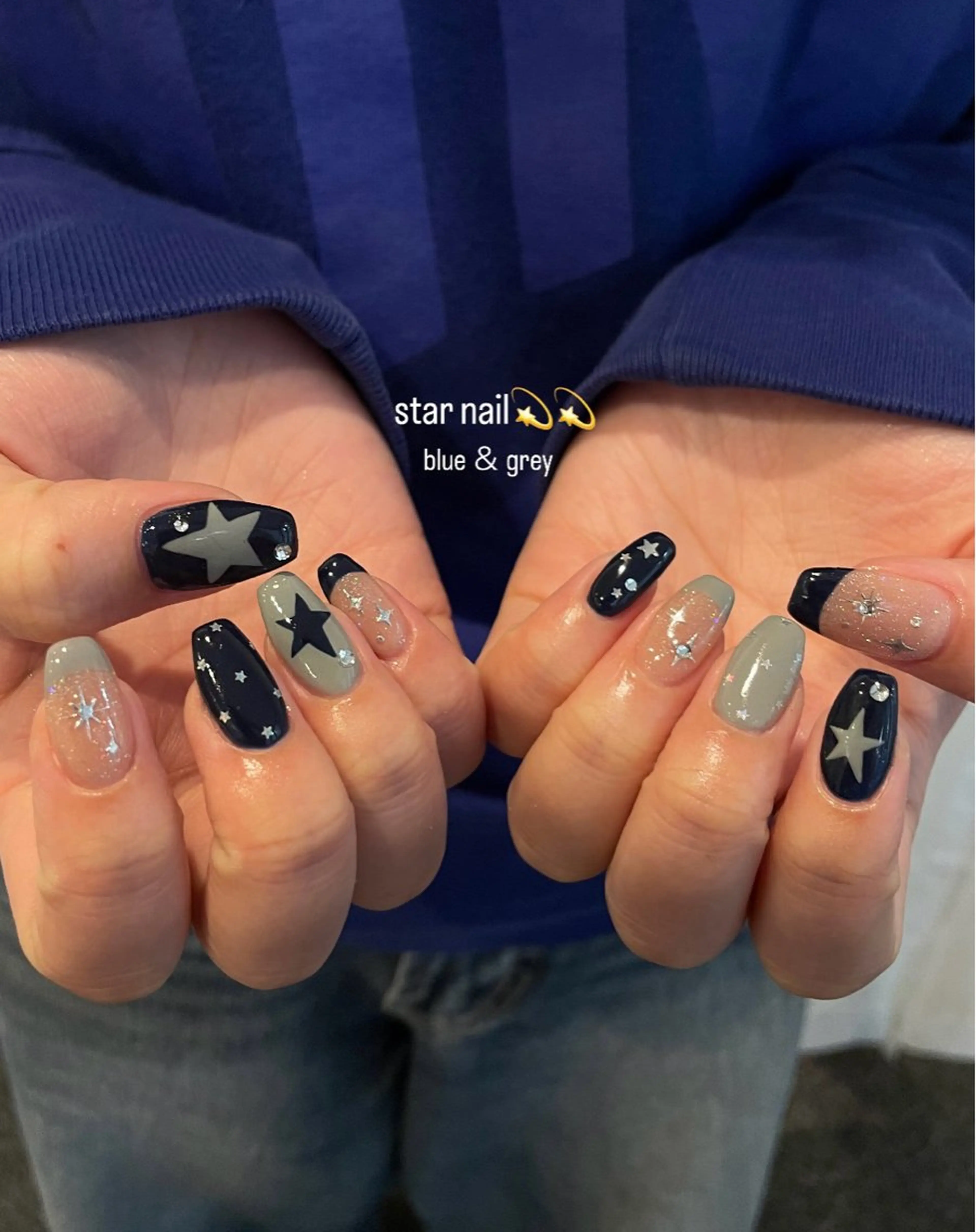 ネイル ネイビー ハンドネイル MASHU Machela所属・MASHU /サヤnail♡のネイルデザイン