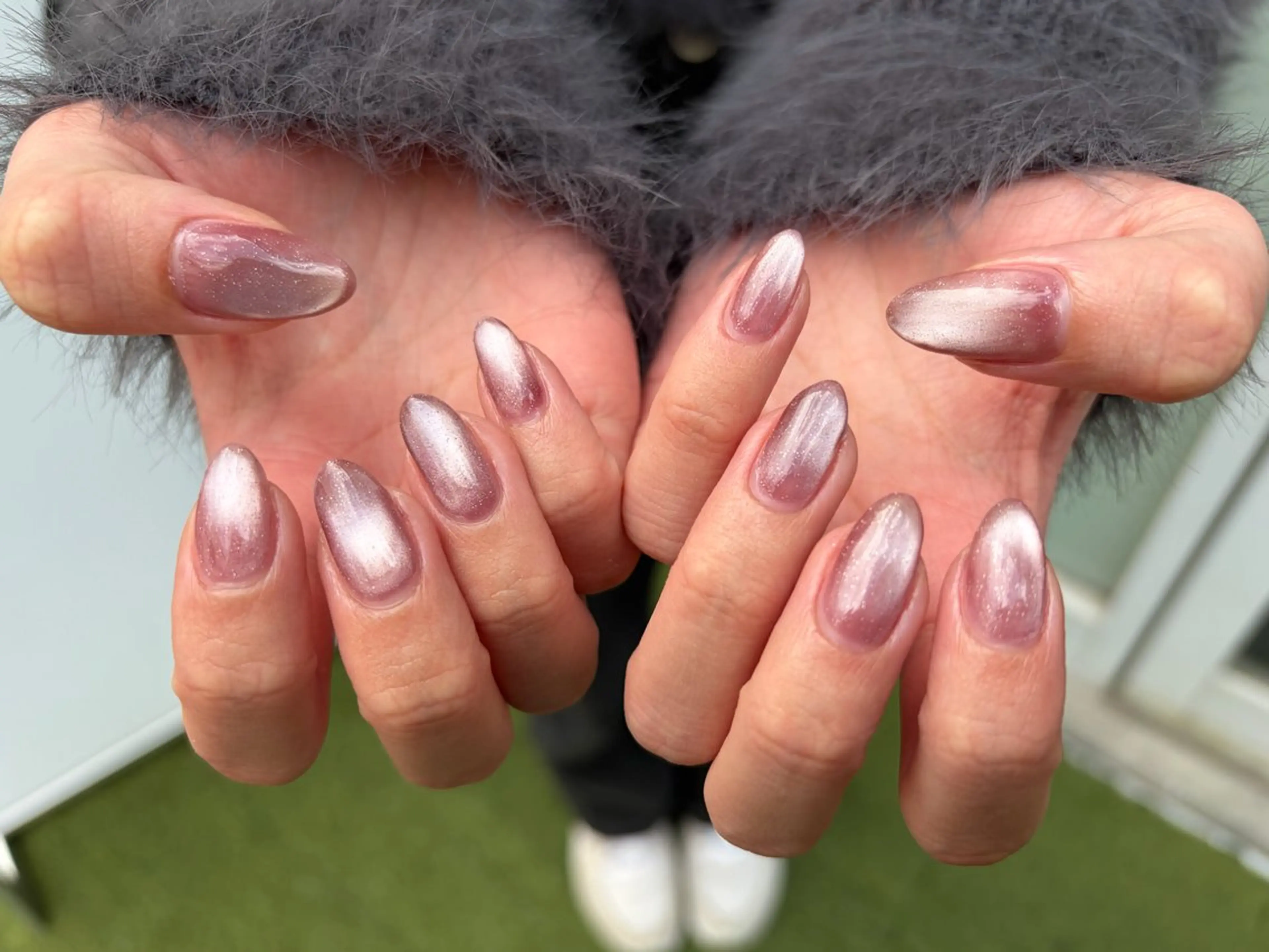 ネイル マグネットネイル ピンク ハンドネイル MARIENAILS Miyabiのネイルデザイン