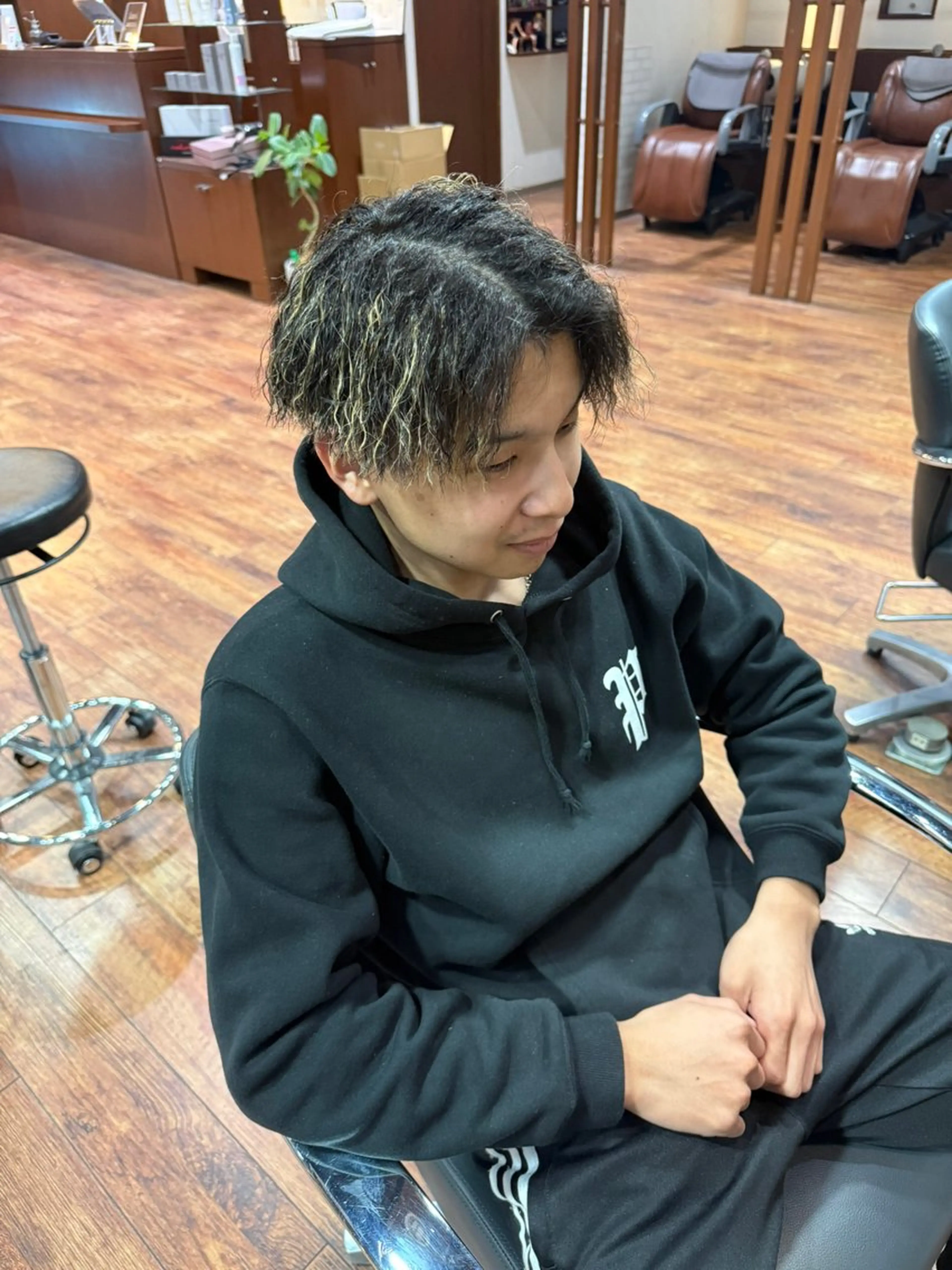 ショート パーマ カット パーマ 野洲/美容室/美容師 平田蒼太ヒラタソウタのヘアスタイル