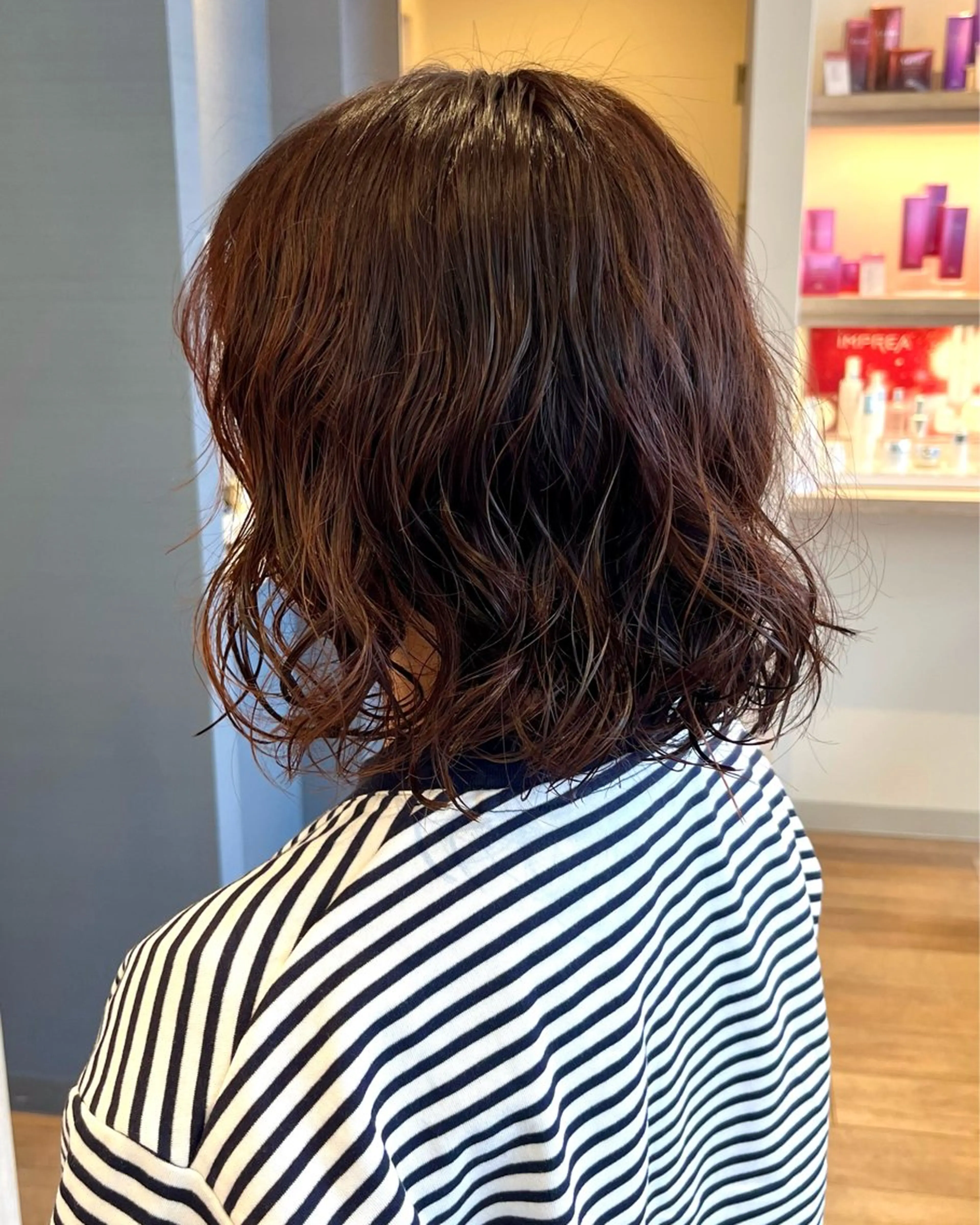 ミディアム パーマ ヘアカラー トリートメント セジールヘアメゾン所属・韓国レイヤー/透明感 カラー🐈曾根高のヘアスタイル